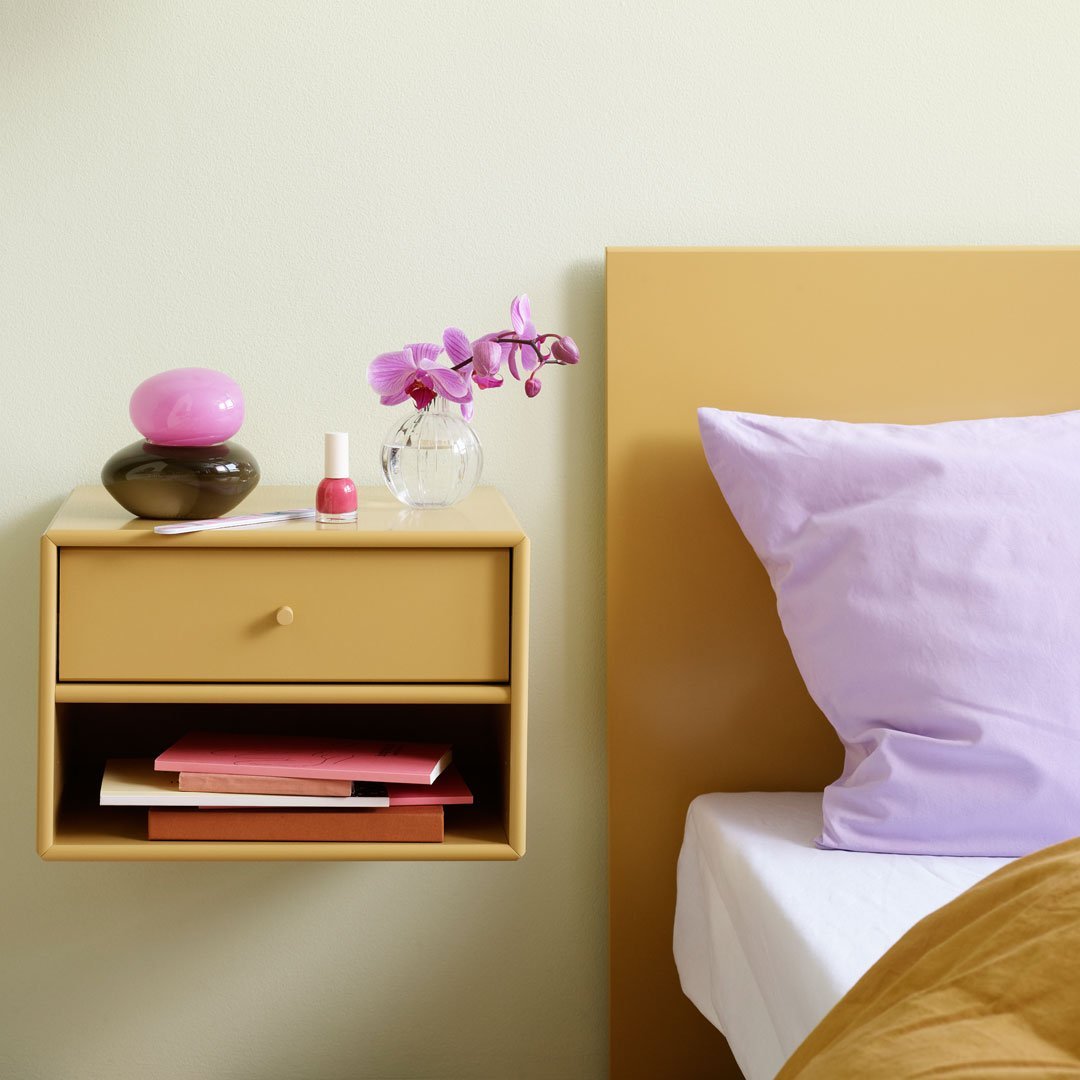 Modern Nightstand with USB Ports & Drawer - Compact Bedside Table for Small Spaces - Perfect for Bedroom, Apartment, Dorm, or Office Use