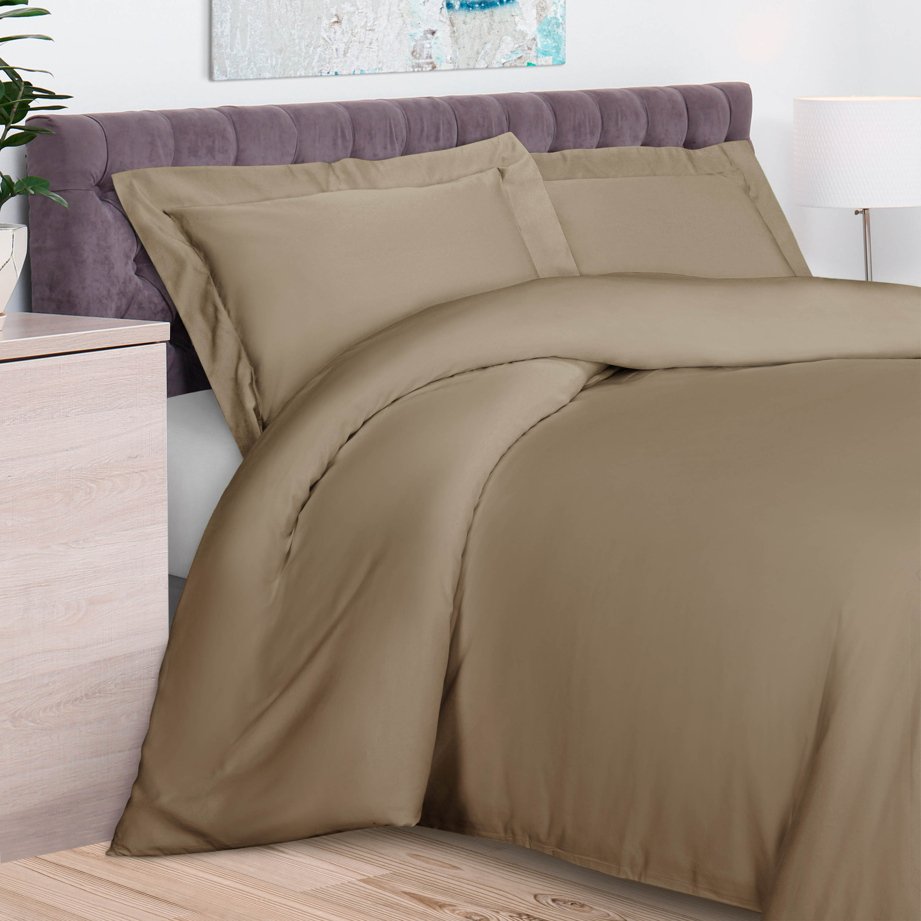 Premium 300 Thread Count Rayon Bamboo Duvet Cover Set - Soft, Breathable & Hypoallergenic Bedding for All Seasons - Perfect for Master Bedroom, Guest Room & Dormitory