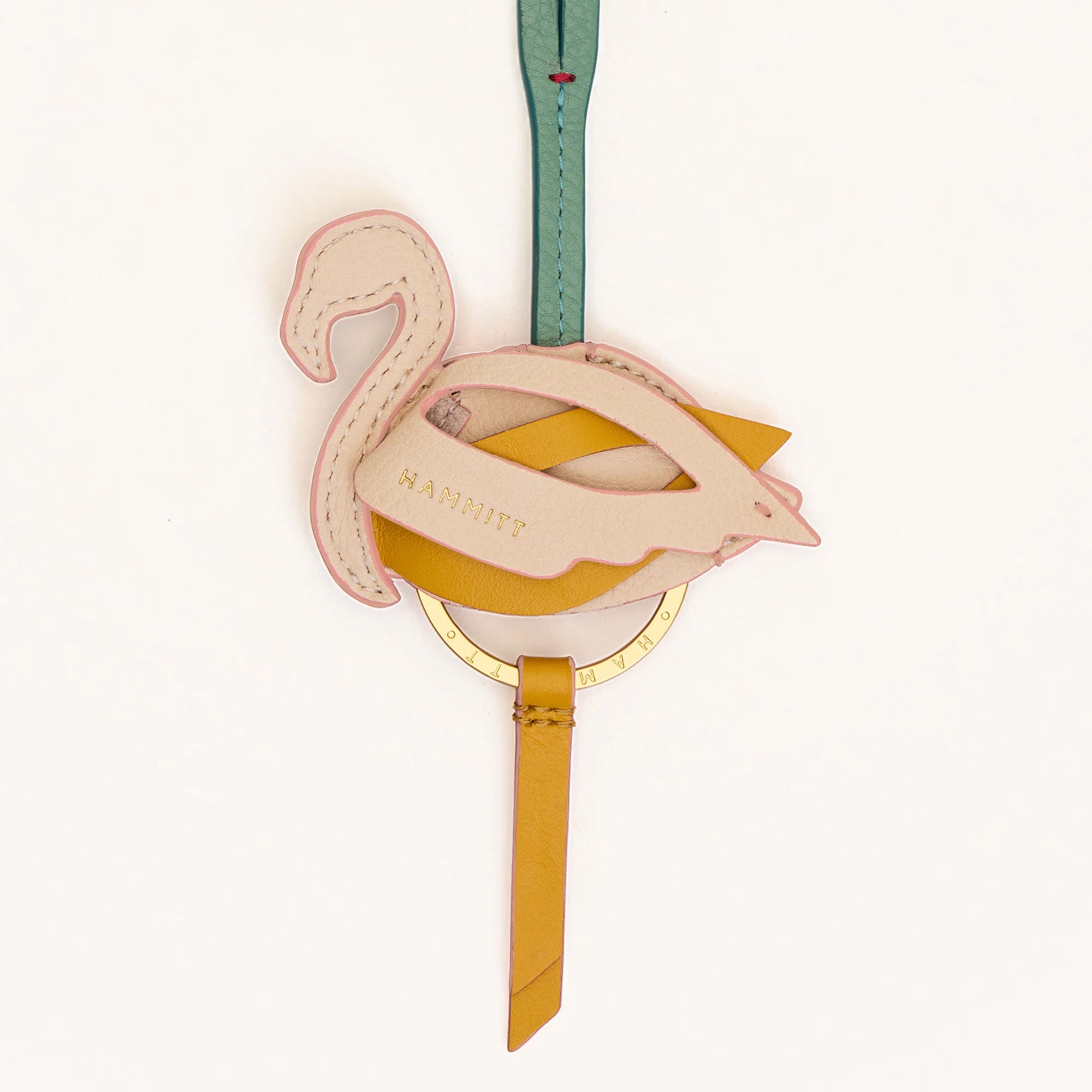 Frankie Keychain - Pina Colada & Brushed Gold Finish | Cute Accessory for Bags, Keys & Gifts | Trendy Fashion Jewelry for Women & Girls