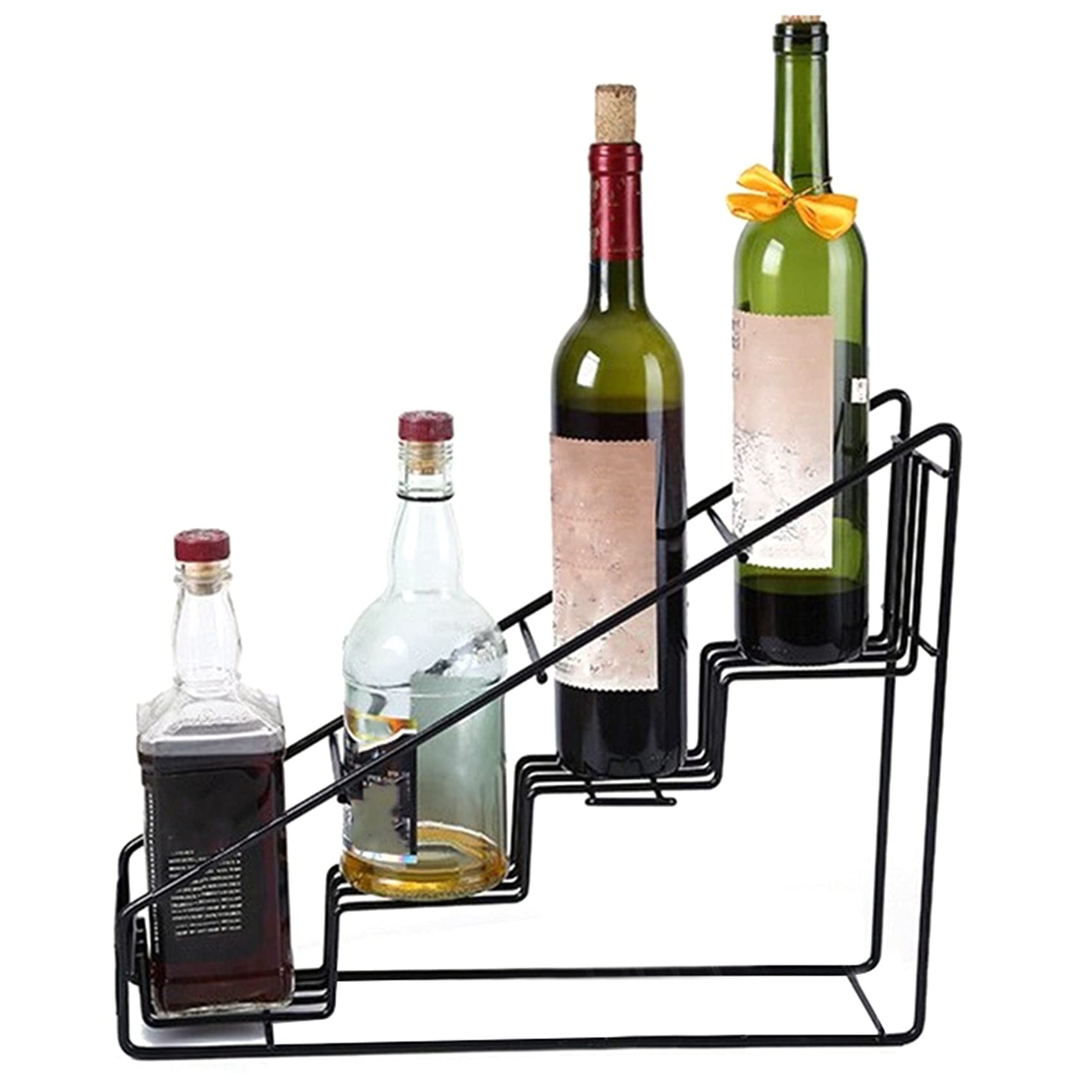 Abledance YeBetter Bottle Wire Display Rack - Monin Syrup Organizer, Coffee & Tea Storage Shelf, Multi-Functional Cup Holder for Milk Tea Shop & Cafe (Black) - Perfect for Commercial Kitchen & Beverage Display