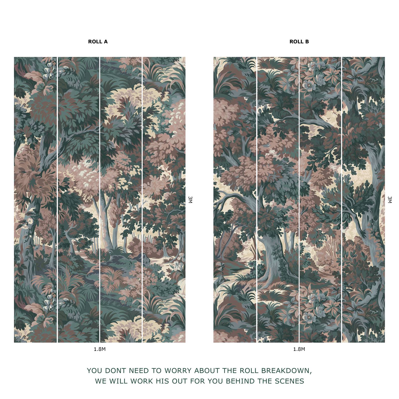 ARBOREA Premium Tourmaline Wallpaper - Elegant & Durable Home Decor for Living Room, Bedroom & Office