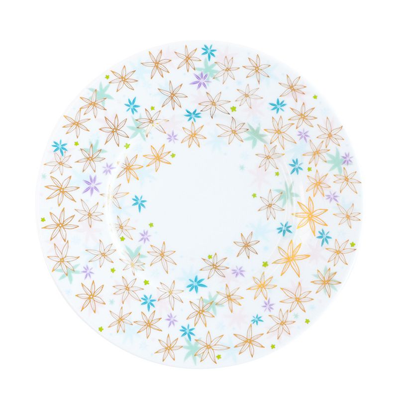 Feerie Elegant Bread and Butter Plates - Set of 4 Fine Porcelain Appetizer Dishes for Dinner Parties, Tea Time & Home Decor