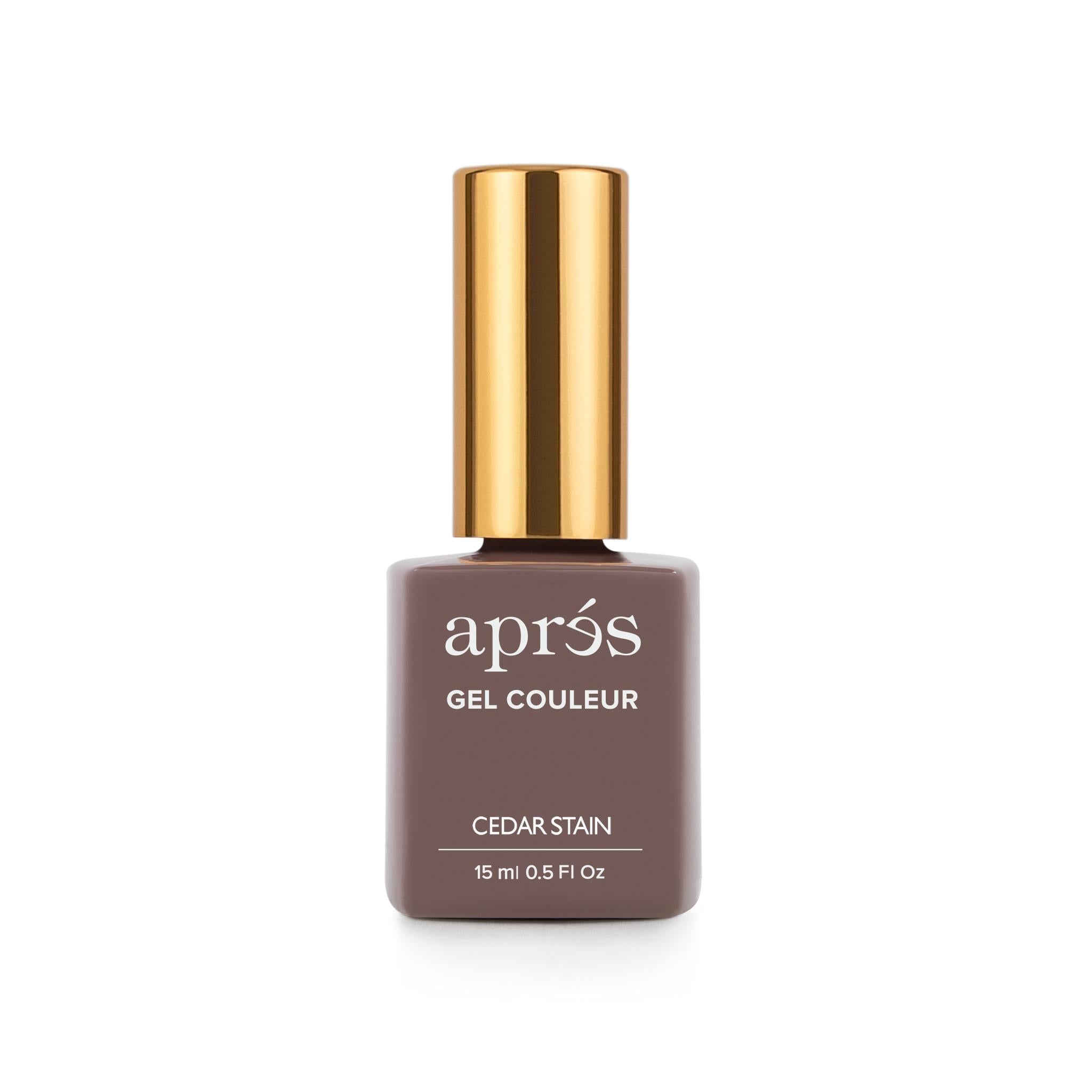 Apres Gel Polish - Cedar Stain Nail Color, Long-Lasting & Chip-Resistant - Perfect for Manicures, Pedicures & Nail Art Designs