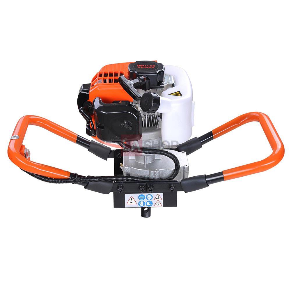 EPA Certified 52cc 2-Stroke Gas Post Hole Digger - 2.2HP Earth Auger Powerhead for Fencing, Gardening & Landscaping Projects
