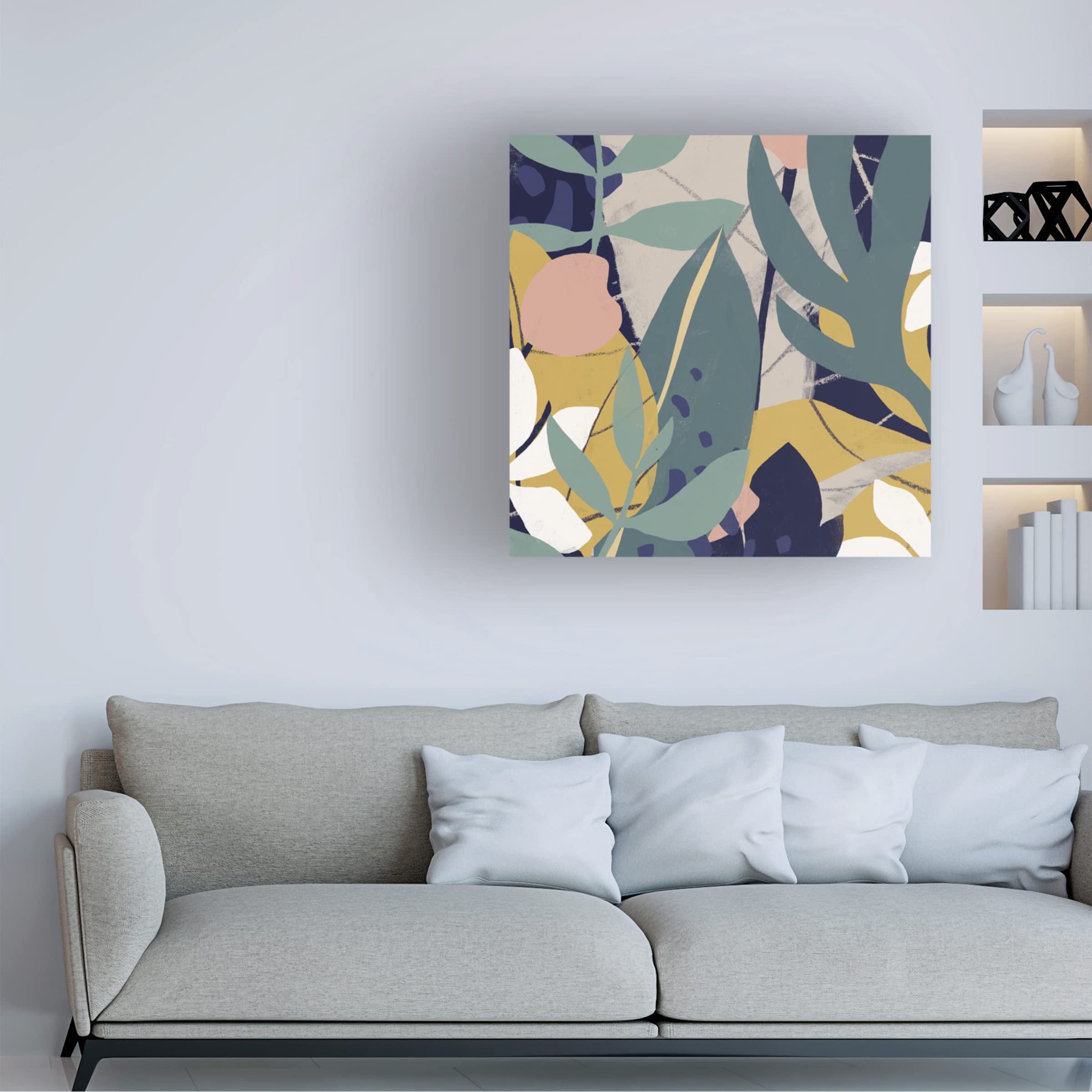 Trademark Fine Art 'Tropical Attraction II' Canvas Wall Art by June Erica Vess - Vibrant Beach Landscape Painting for Living Room, Bedroom & Office Decor