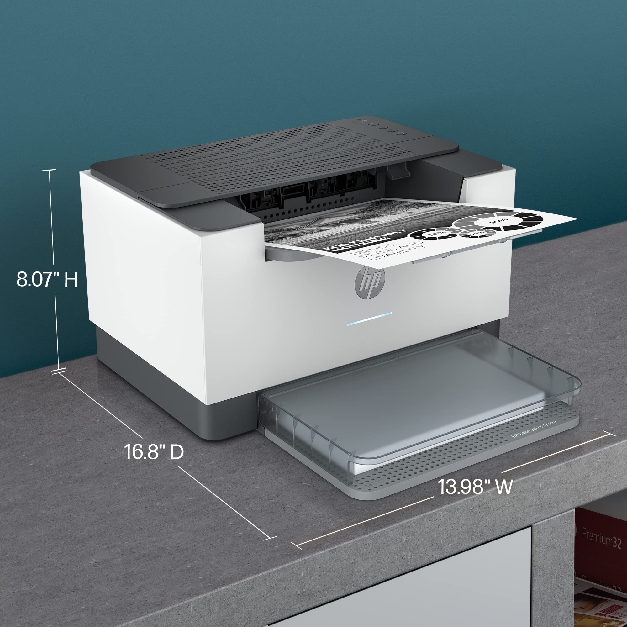 HP LaserJet M209dw Wireless Printer - Fast Printing, Easy Setup, Mobile & Wireless Printing for Home & Small Office | Ideal for Remote Work & Small Teams