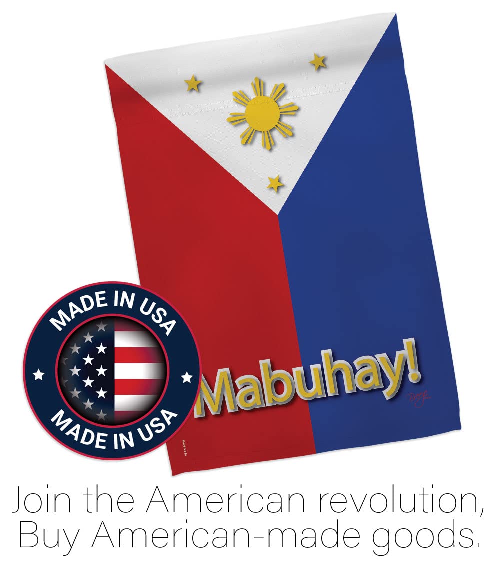 Philippines National Flag Set 28x40in w/Flagpole - Breeze Decor for Home & Garden