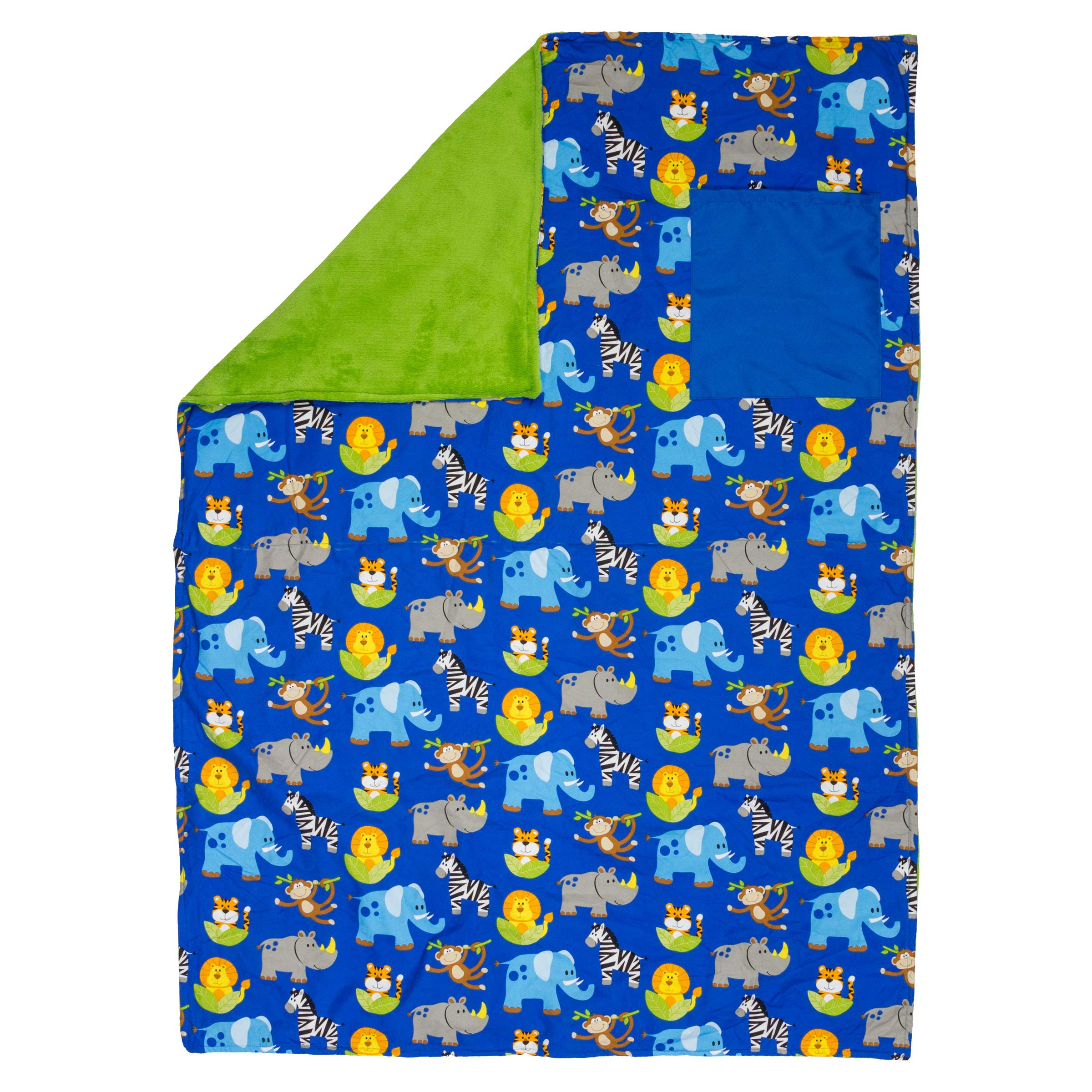 Stephen Joseph Soft All Over Print Zoo Blanket for Kids - Cozy Flannel Throw for Bed, Couch & Outdoor Picnics - Machine Washable Baby Gift