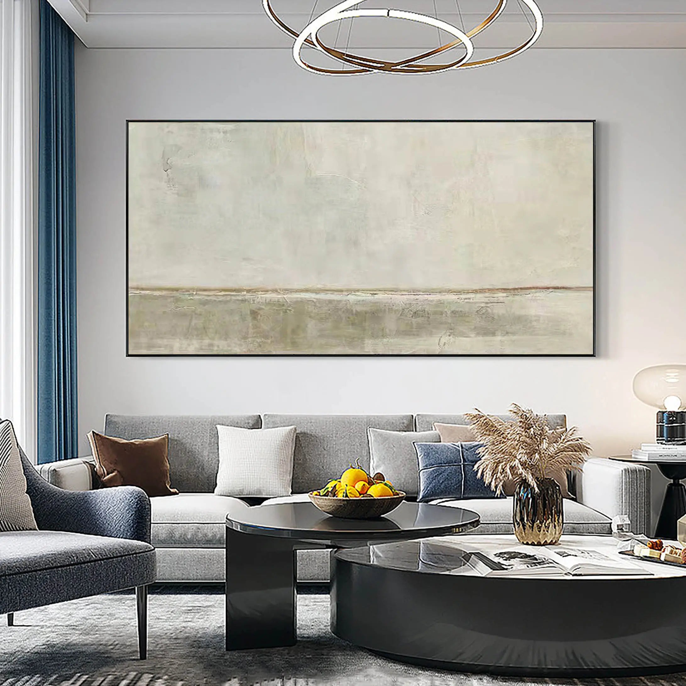 Modern Abstract Landscape Wall Art Painting - Large Canvas Print for Living Room, Bedroom & Office Decor | #MM068