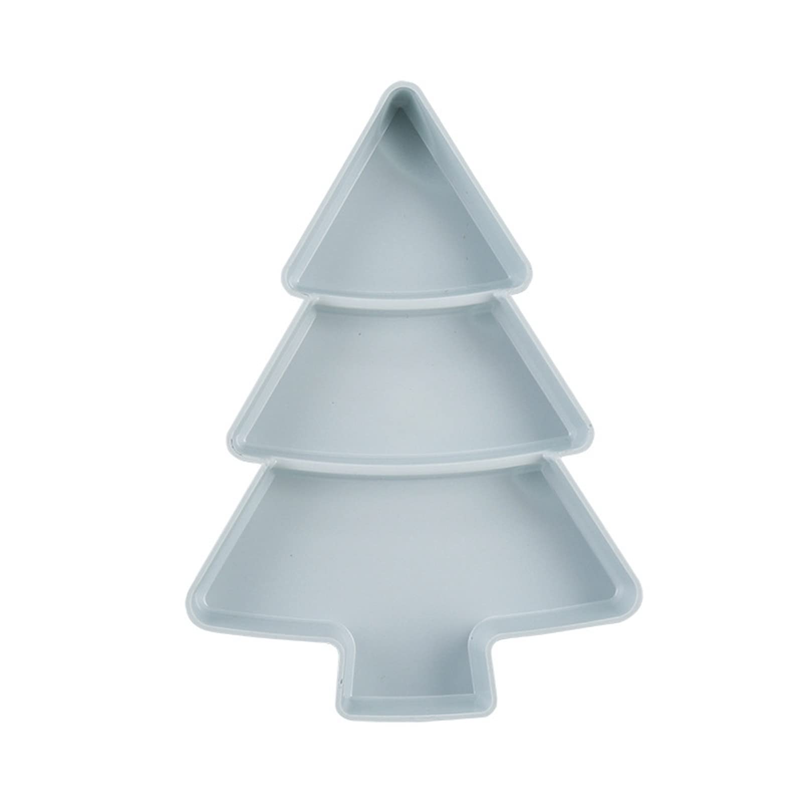 Creative Christmas Tree Shaped Fruit Bowl - Blue Plastic Snack Plate for Candy, Nuts, Dry Fruits - Perfect for Breakfast, Dessert, Wedding & Party Serving - Durable Dinner Tray for Holiday Gatherings and Family Meals
