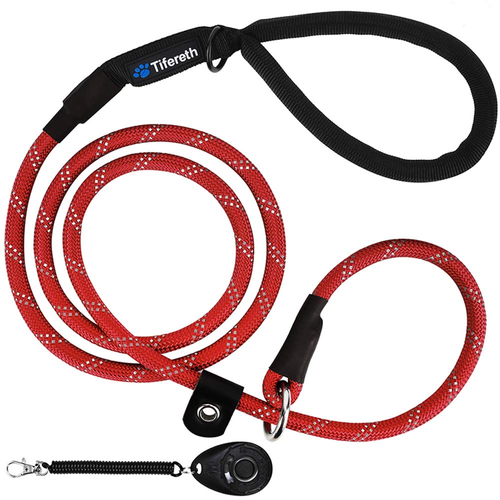 **Reflective 6ft Slip Lead Dog Leash for Large & Medium Dogs - Heavy Duty Training Rope with Strong Pull Resistance - Perfect for Walking, Hiking & Outdoor Adventures**