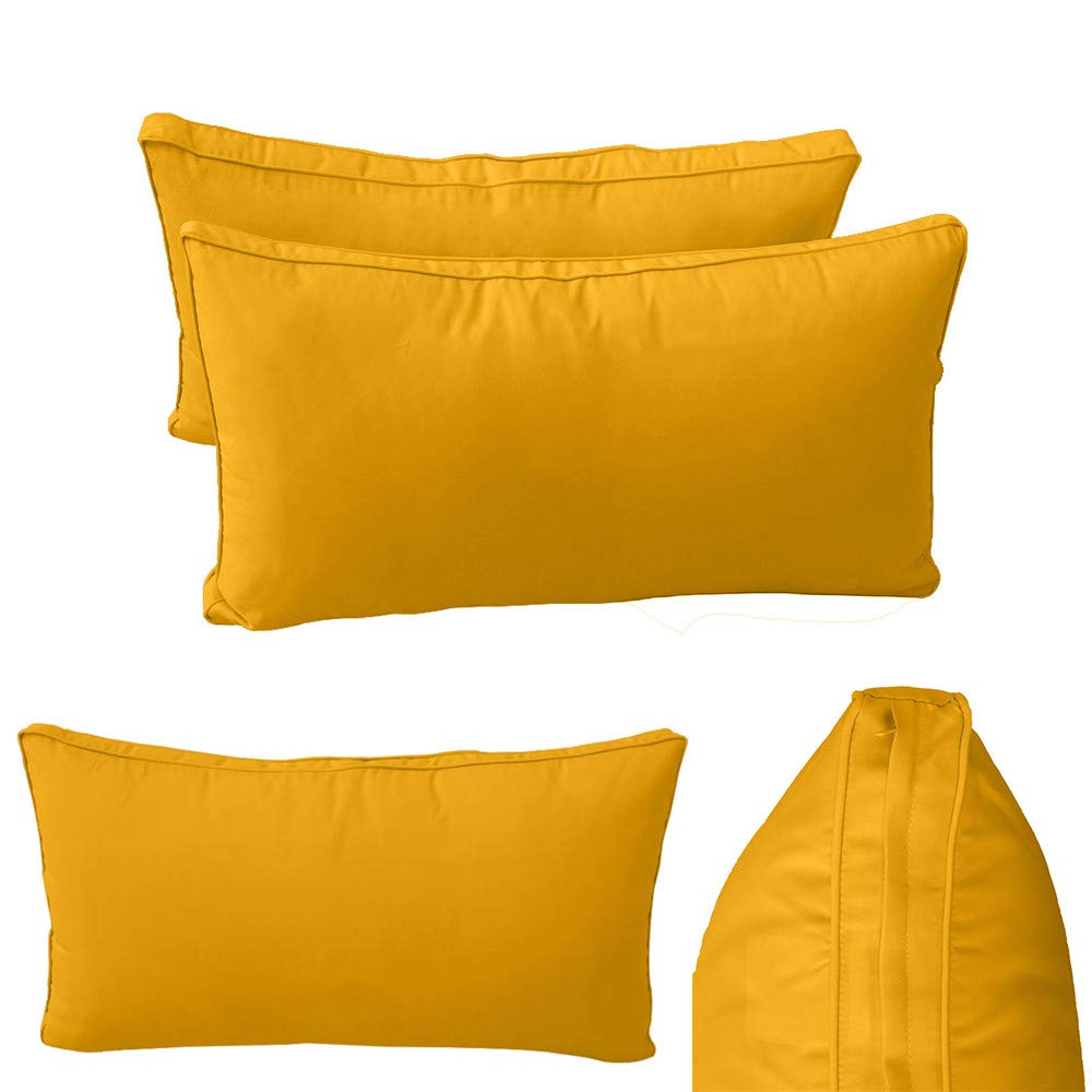 Prolinemax Style2 Queen Size 5-Piece Outdoor Daybed Set with Mattress Cushion & Bolster Pillows - Water-Resistant Pipe Trim Design - Perfect for Patio, Poolside, Garden, and Backyard Relaxation