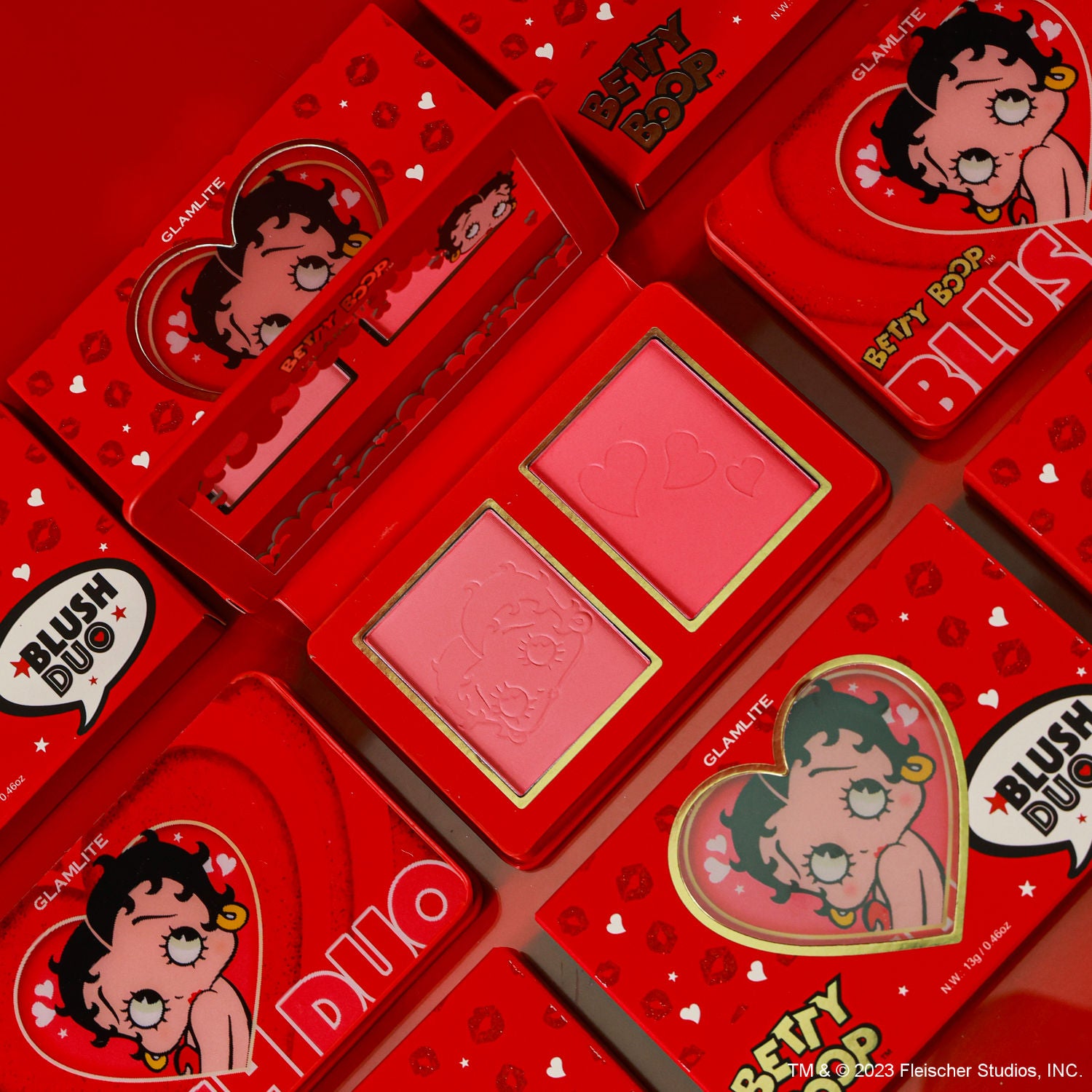 Betty Boop™ x Glamlite Blush Duo - Long-Lasting Cheek Color for a Flawless Glow | Perfect for Everyday Wear & Special Occasions