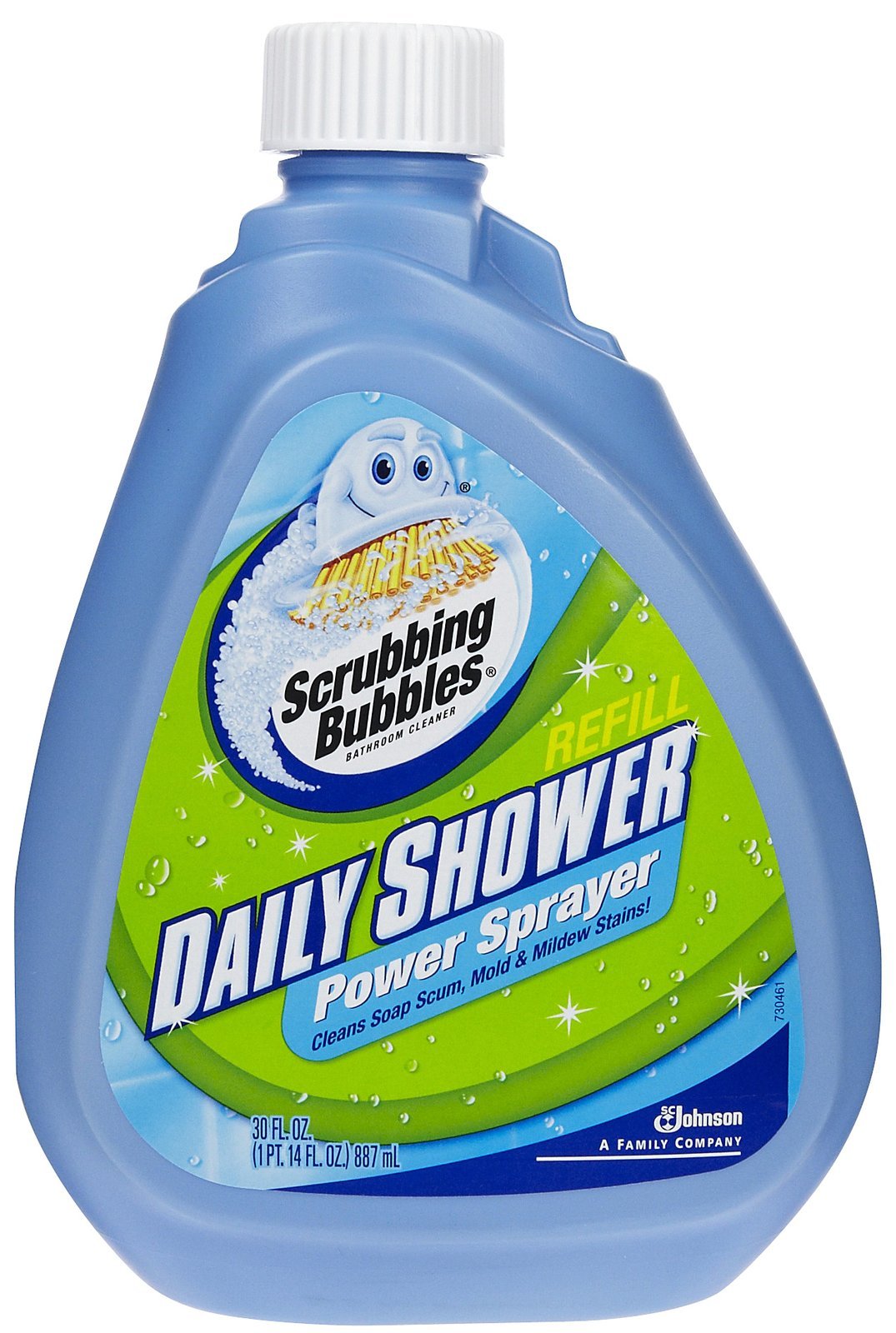 Scrubbing Bubbles Power Sprayer Daily Shower Cleaner Refill - 30 oz | Bathroom Cleaning Solution for Tiles, Glass & Grout | Prevents Soap Scum & Hard Water Stains