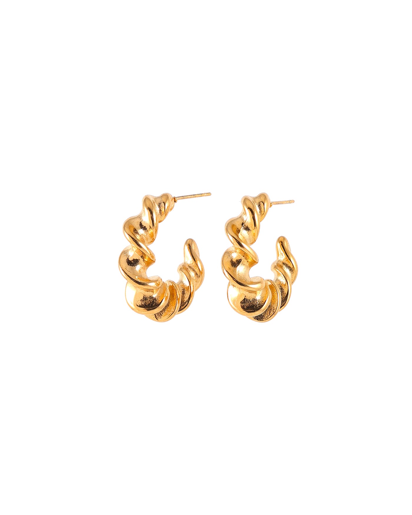 Elegant Gold Boa Earrings for Women - 14K Gold Plated Snake Design Dangle Earrings - Perfect for Parties, Weddings, and Evening Events