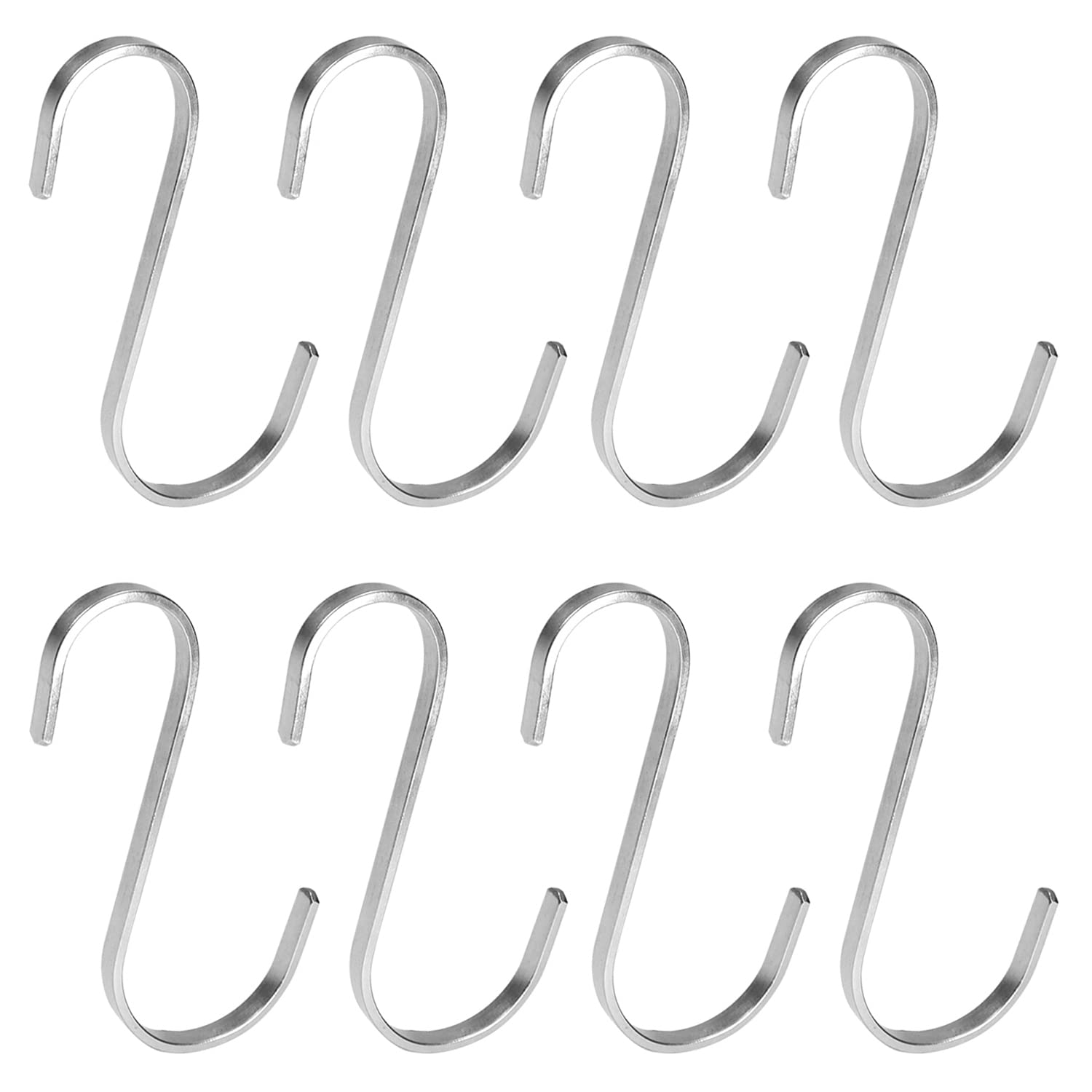 MroMax 304 Stainless Steel S Hooks - 8Pcs, 92mm/3.62