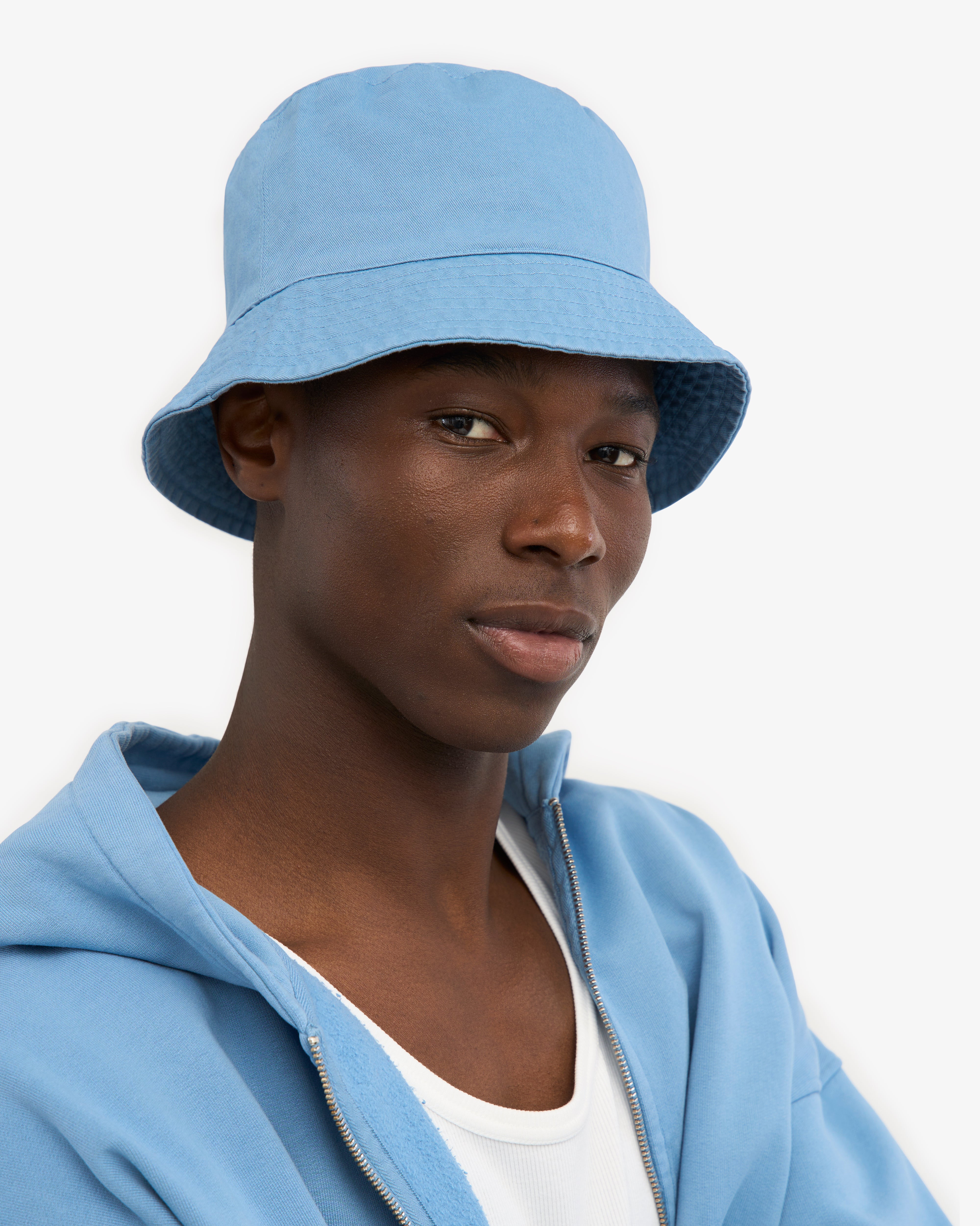 Organic Cotton Bucket Hat for Women & Men - Breathable Sun Protection, Seaside Blue - Perfect for Beach, Hiking, and Outdoor Activities
