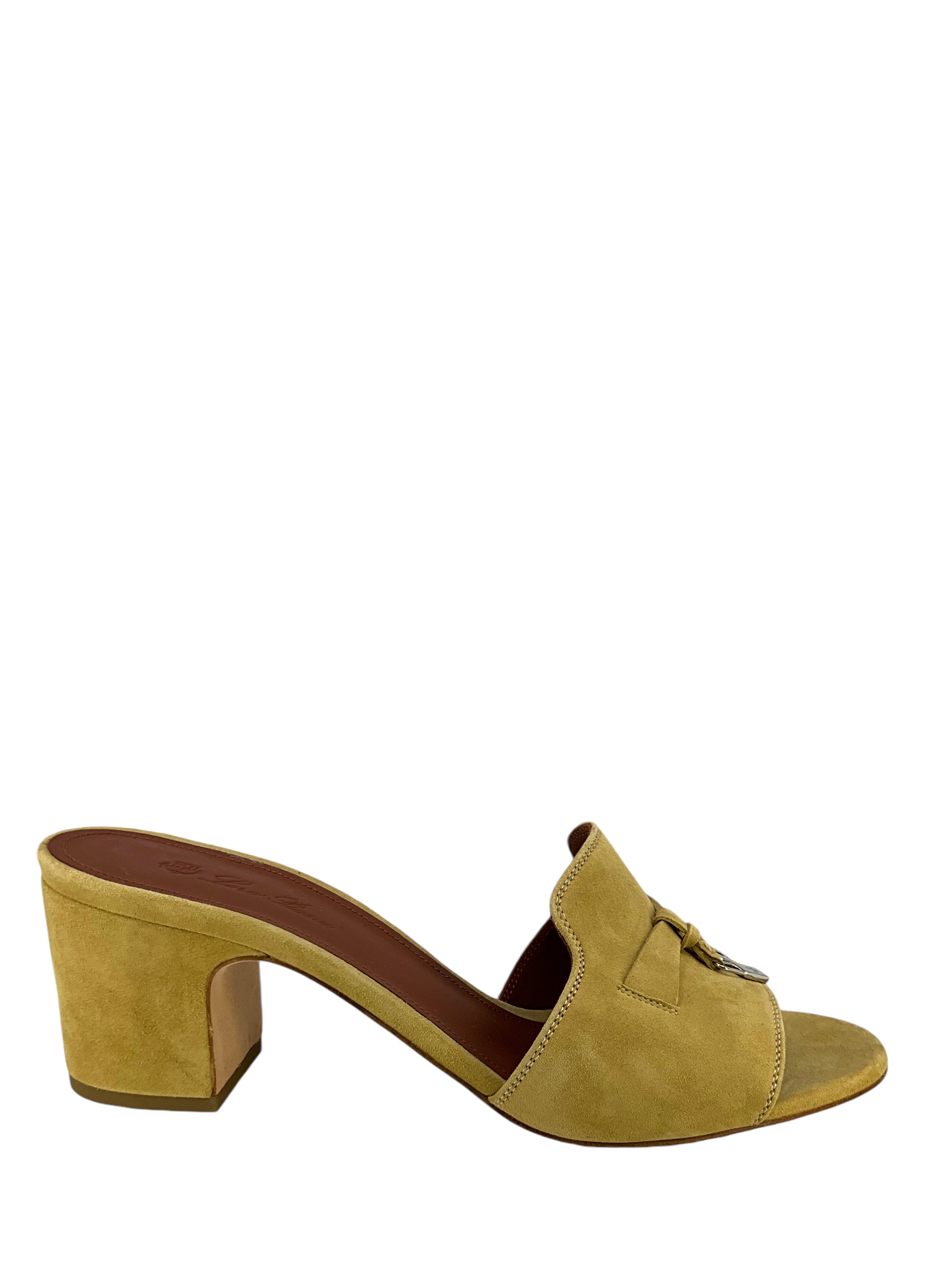 Loro Piana My Charms Suede Slide Mules Women's Size 7.5 | Comfortable Summer House Slippers for Indoor & Outdoor Wear