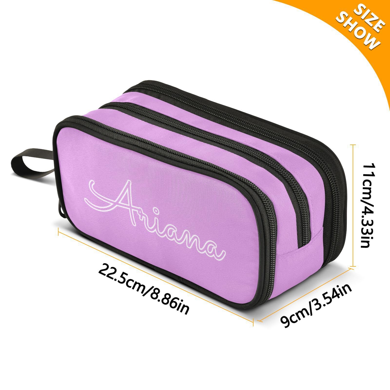Custom Pink Pencil Case - Large Capacity Personalized Pencil Pouch for School, Office & Travel - Ideal for Girls, Boys, Women & Men - Perfect Organizer for Pens, Markers & Stationery Supplies