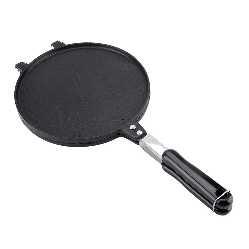 Non-Stick Double-Sided Waffle Cone Maker - Aluminum Alloy Ice Cream Cone & Omelette Pancake Baker with Heat-Resistant Handle - Perfect for Homemade Desserts, Breakfast, and Party Snacks