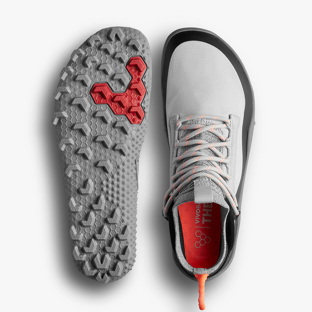 Vivobarefoot Men's Magna Lite WR SG Waterproof Hiking Shoes - Lunar Rock | Lightweight & Durable for Outdoor Adventures, Trail Running & Travel