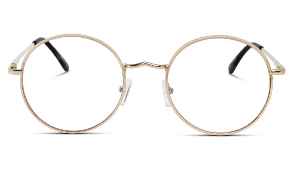 ScreenTime Elton Blue Light Blocking Computer Glasses - Gold Frame with Prescription Lenses for Eye Strain Relief - Perfect for Gaming, Office Work & Digital Screen Use