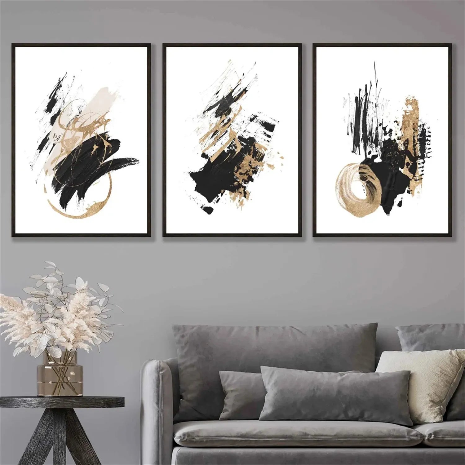 Minimalist Balance Canvas Art Set of 3 - Modern Abstract Wall Decor for Living Room, Bedroom & Office | #MM293
