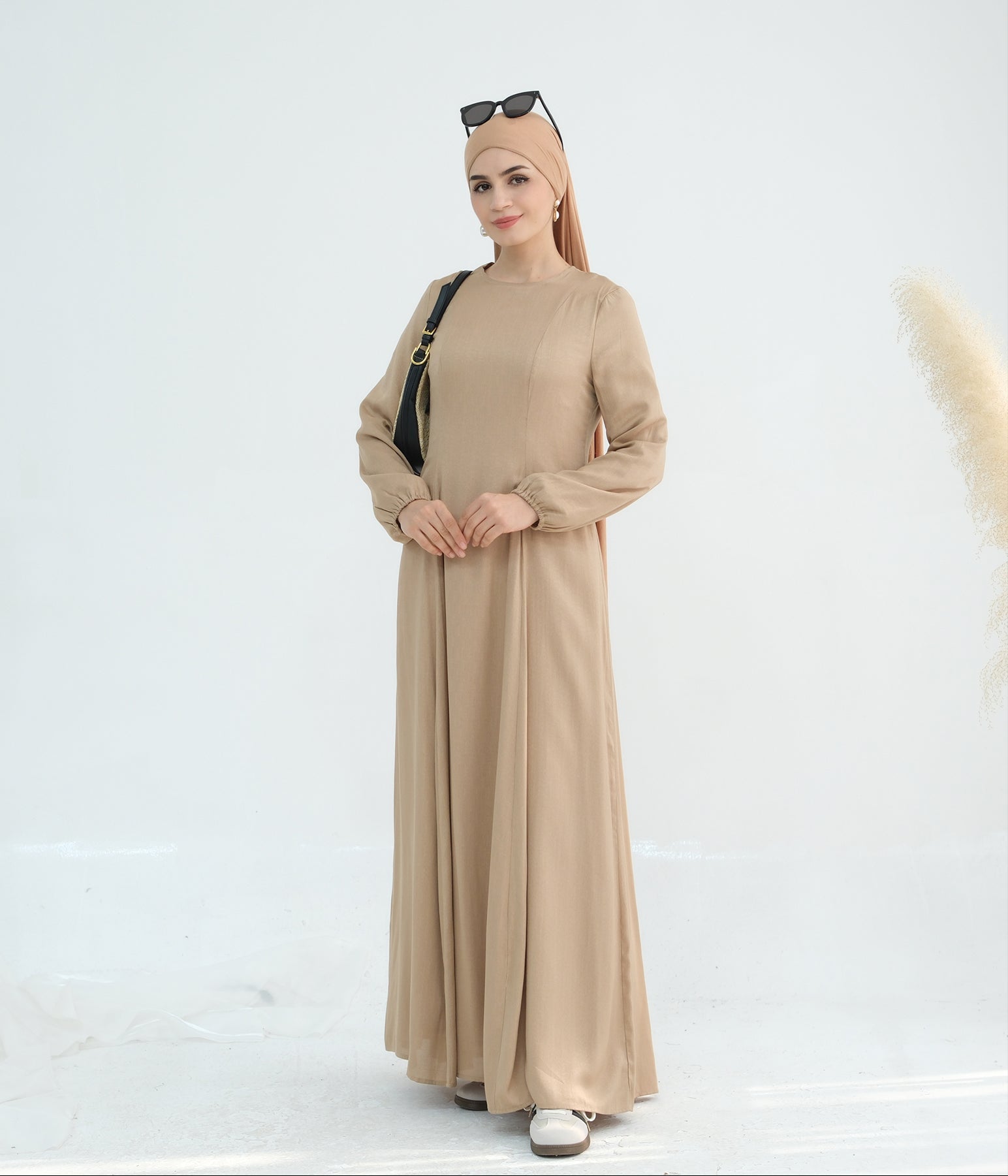 Isabella Maxi Dress in Camel - Elegant Long Flowy Summer Dress for Women, Perfect for Beach Vacations, Weddings & Casual Outings