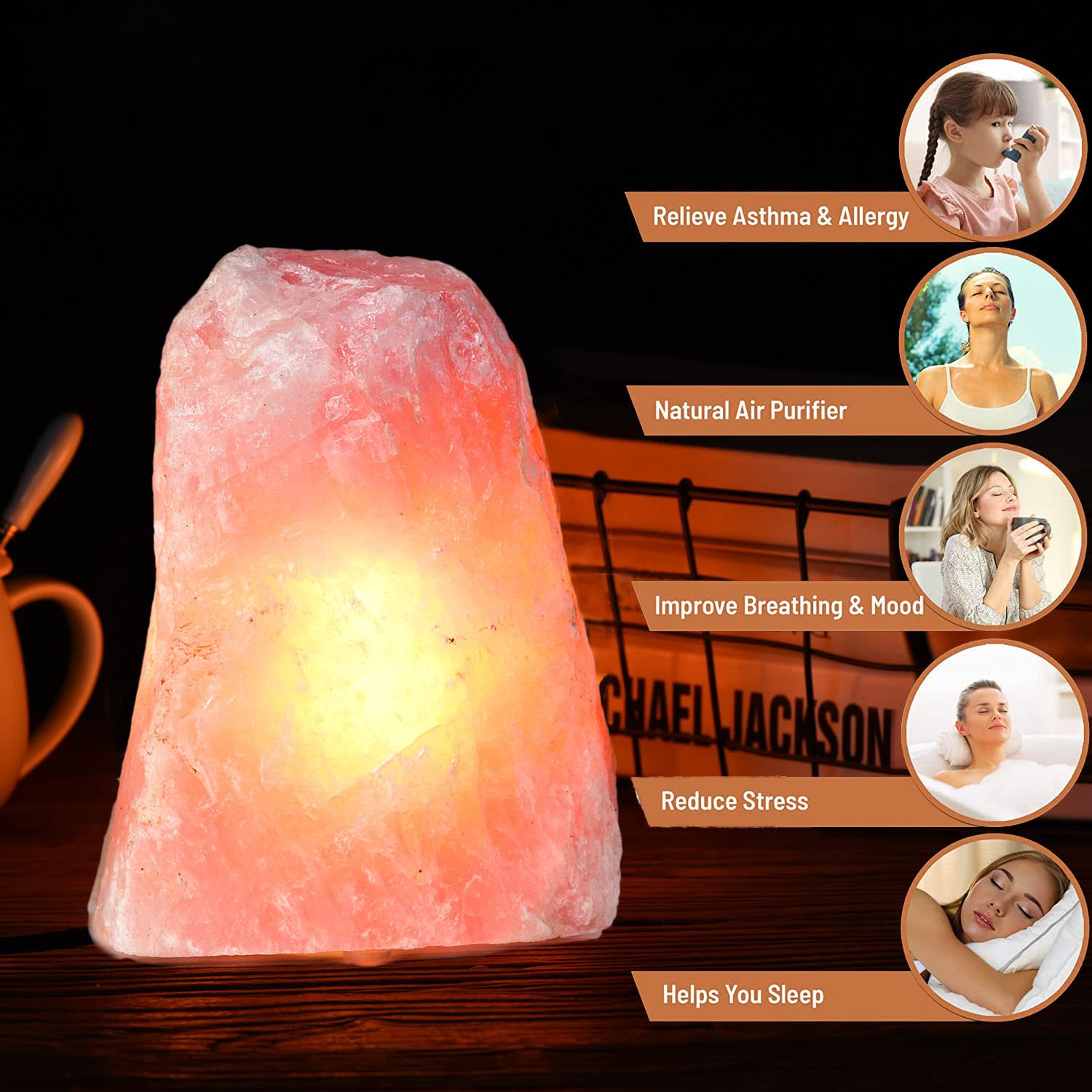 Natural Pink Rose Quartz Crystal Lamp - Hand Carved 4-5.5 lbs Night Light (5-7