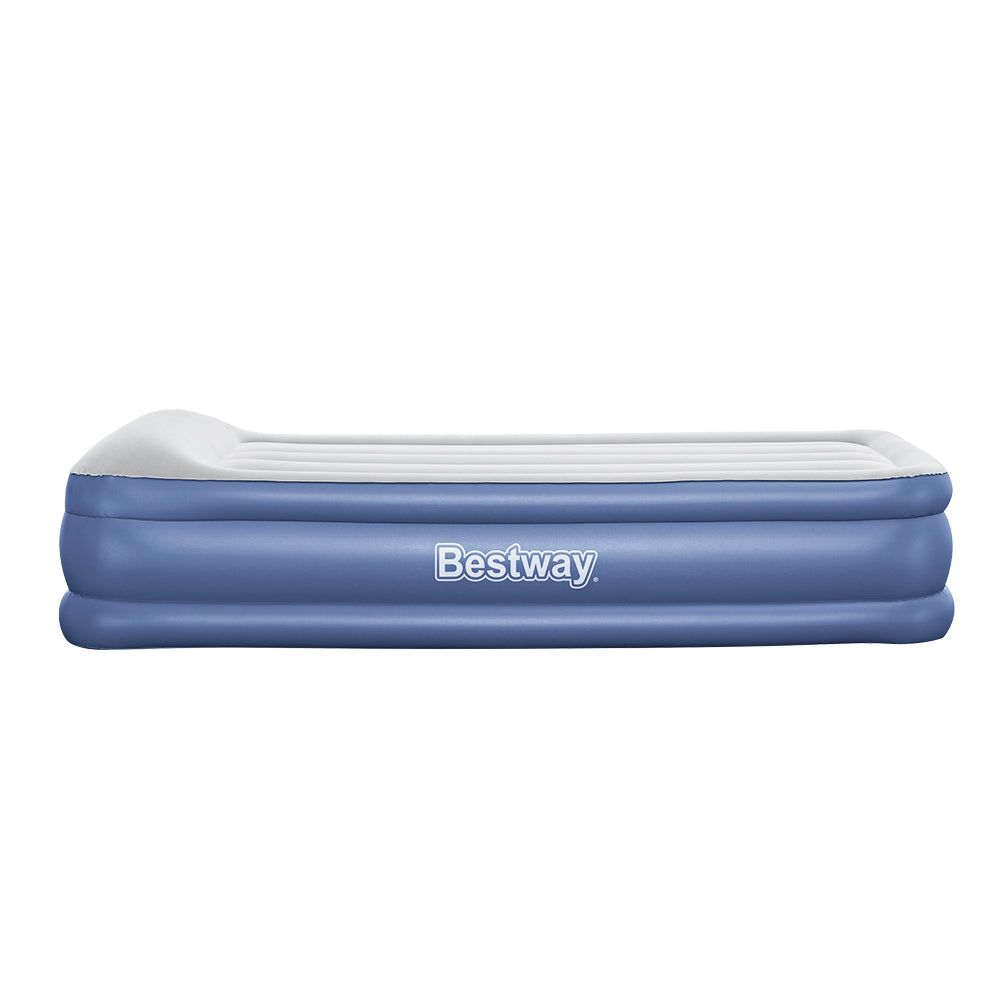 Bestway Single Size Air Mattress - Portable & Comfortable Inflatable Bed for Camping, Travel & Guest Use