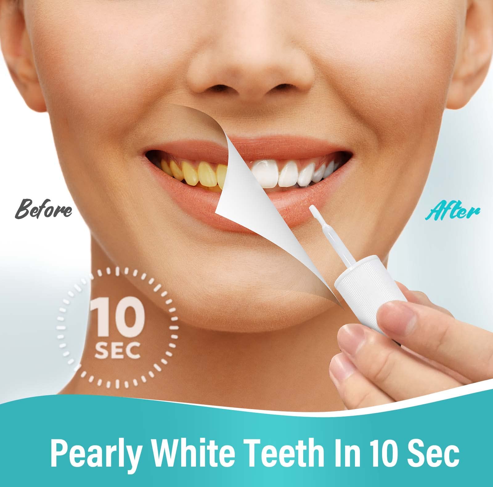 Professional Teeth Whitening Paint Kit - Fast & Effective DIY Tooth Whitener for Brighter Smile - Perfect for Home Use, Travel & Special Occasions