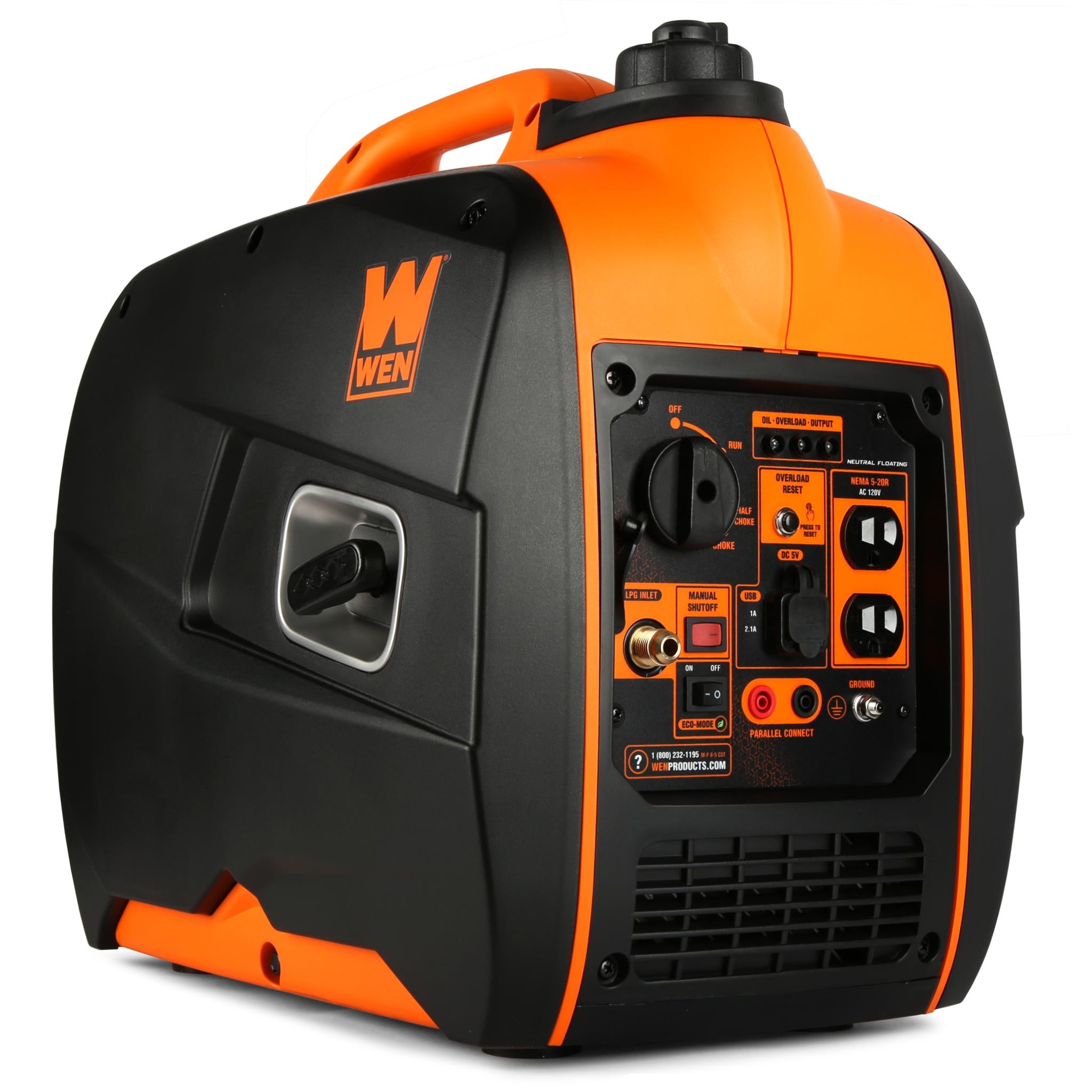 WEN DF250i 2500W Super Quiet Portable Dual Fuel Inverter Generator with Fuel Shut Off - Perfect for Camping, RV Trips & Emergency Power Backup