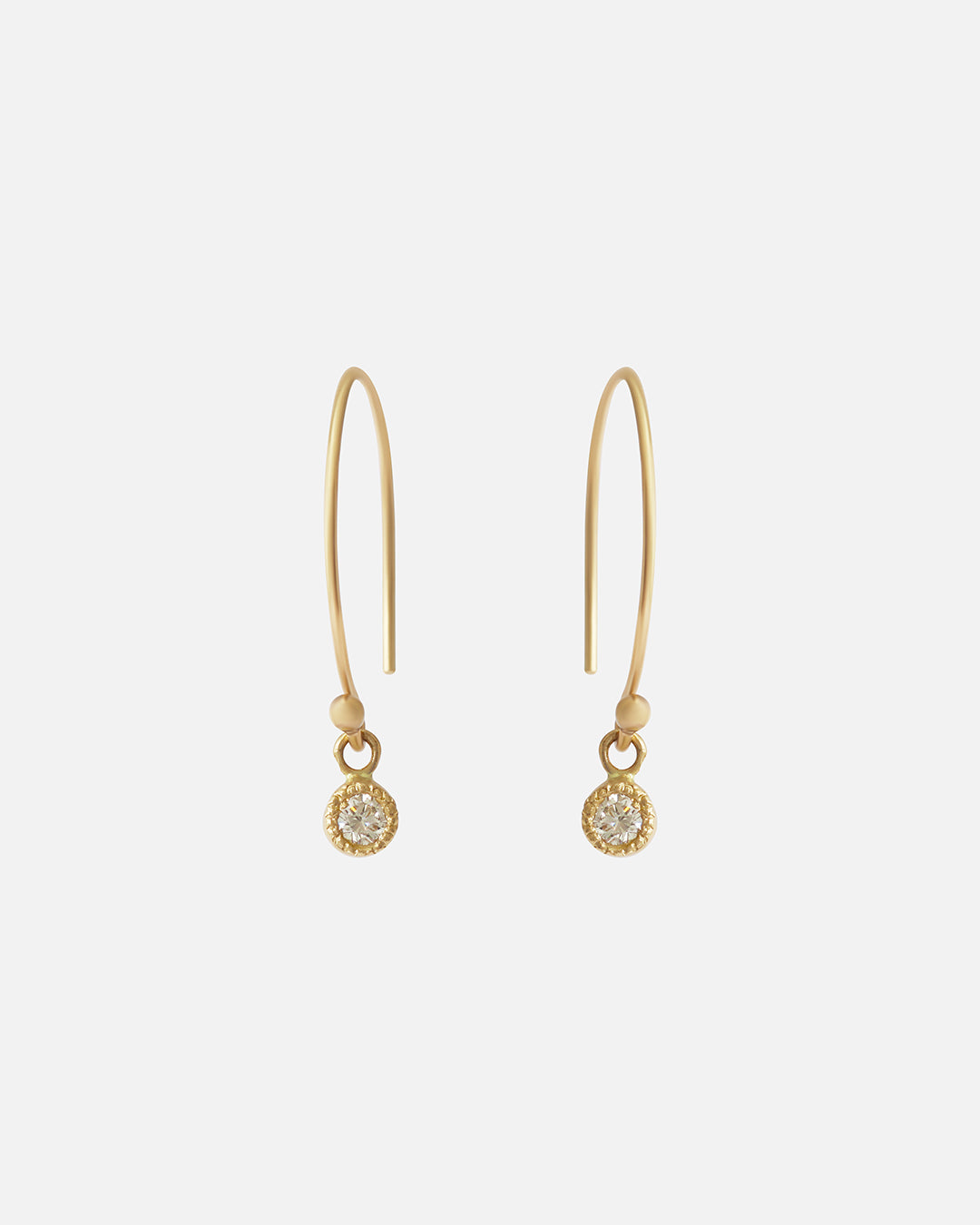 Melee Ball Loop Earrings - White Diamond Studs for Women | Elegant Jewelry for Parties, Weddings & Everyday Wear