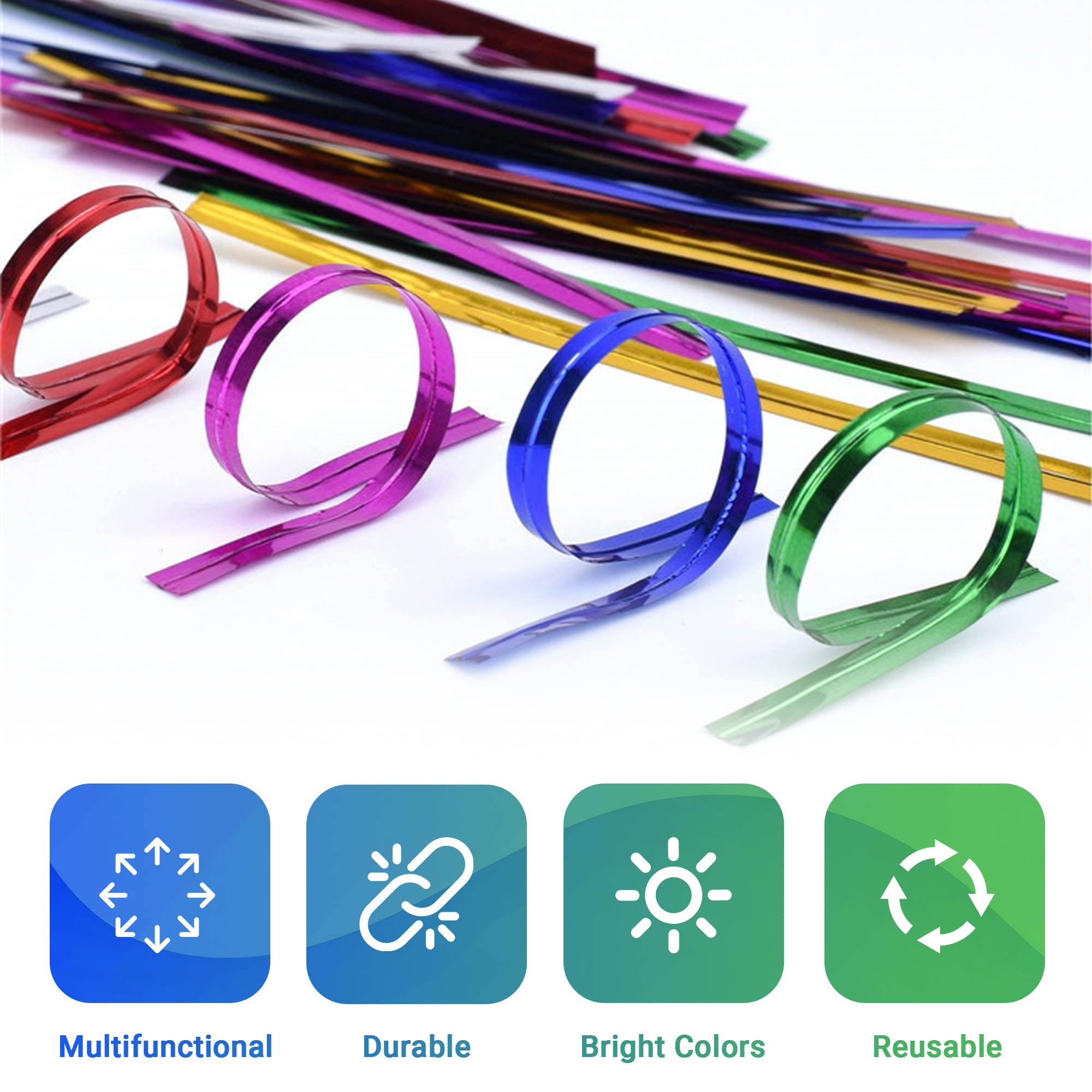 100,000 Pack Blue Metallic Twist Ties for Bags - 4 Inch Reusable Aluminum Foil Twist Ties for Treat Bags, Bread, Cake Pops & Christmas Gifts | Flexible & Durable for Food Packaging, Gift Wrapping & DIY Crafts