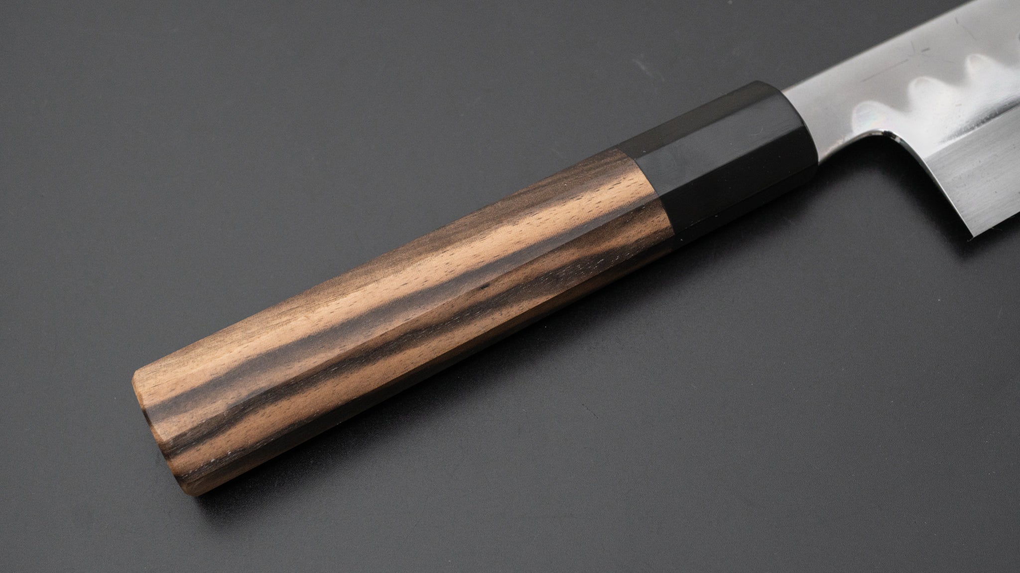 Hitohira Togashi Kyuzo White #1 Hakumon Mizu Honyaki Gyuto 240mm Japanese Chef Knife - Kurokaki Persimmon Handle (#095 with Saya) - Perfect for Sushi, Sashimi & Precision Cutting
