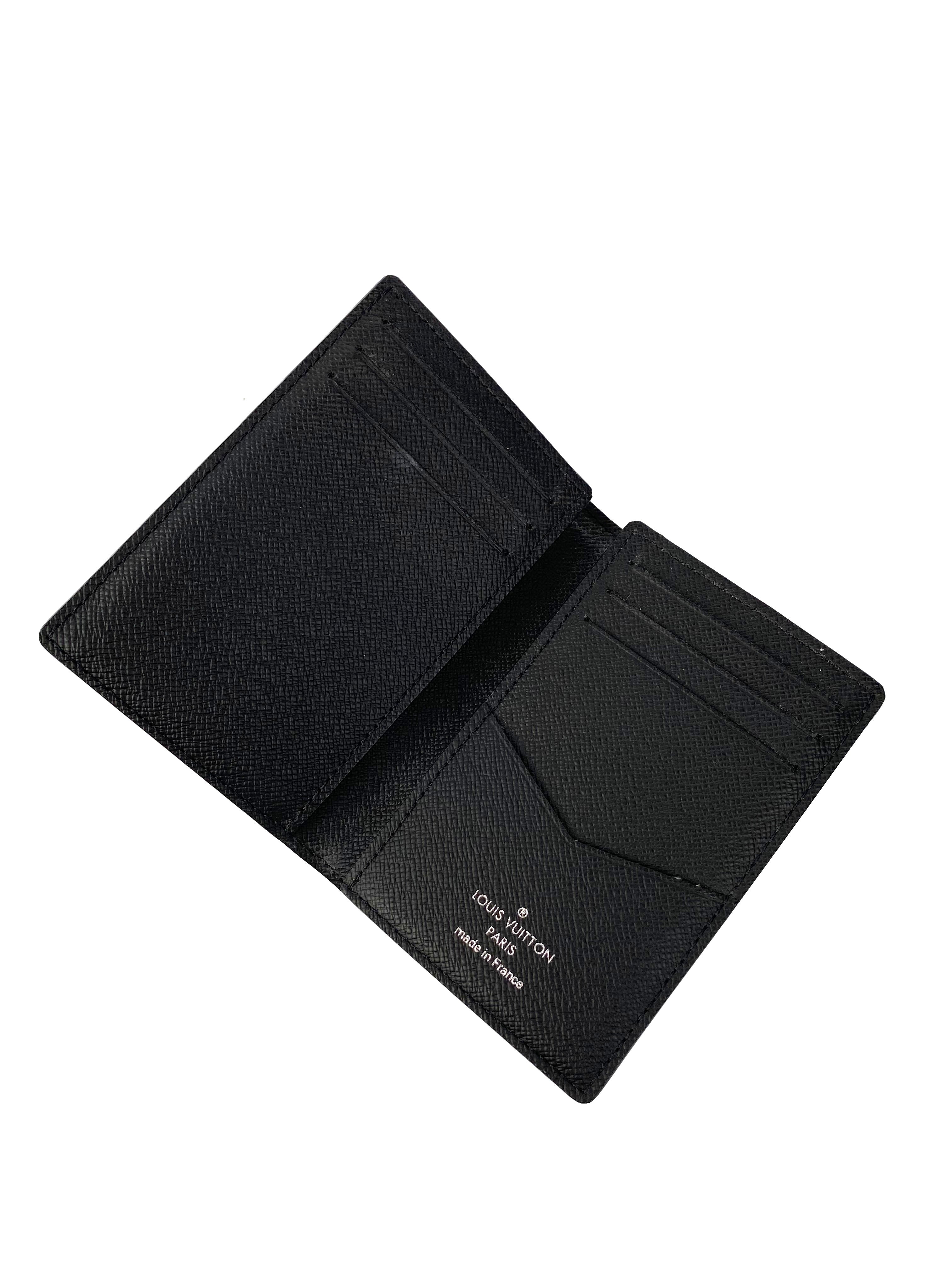 Louis Vuitton Damier Graphite Men's Wallet - Slim Bifold Pocket Organizer for Credit Cards & Cash | Perfect for Business, Travel & Everyday Use