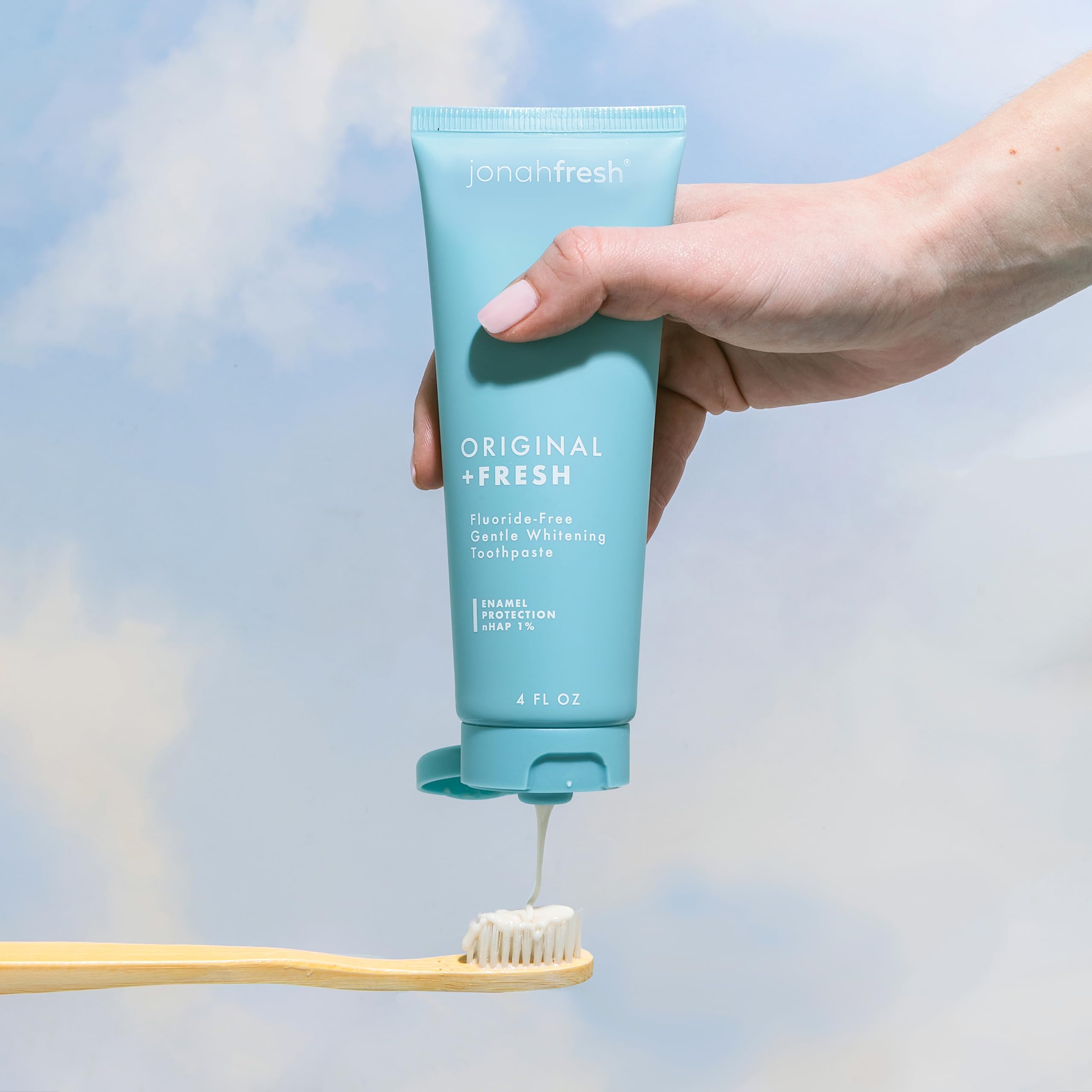 Jonah Fresh Fluoride-Free Nano Hydroxyapatite Toothpaste for Sensitive Teeth - Natural Whitening & Remineralizing Toothpaste, Sulfate-Free, Vegan | Perfect for Daily Oral Care & Teeth Whitening at Home