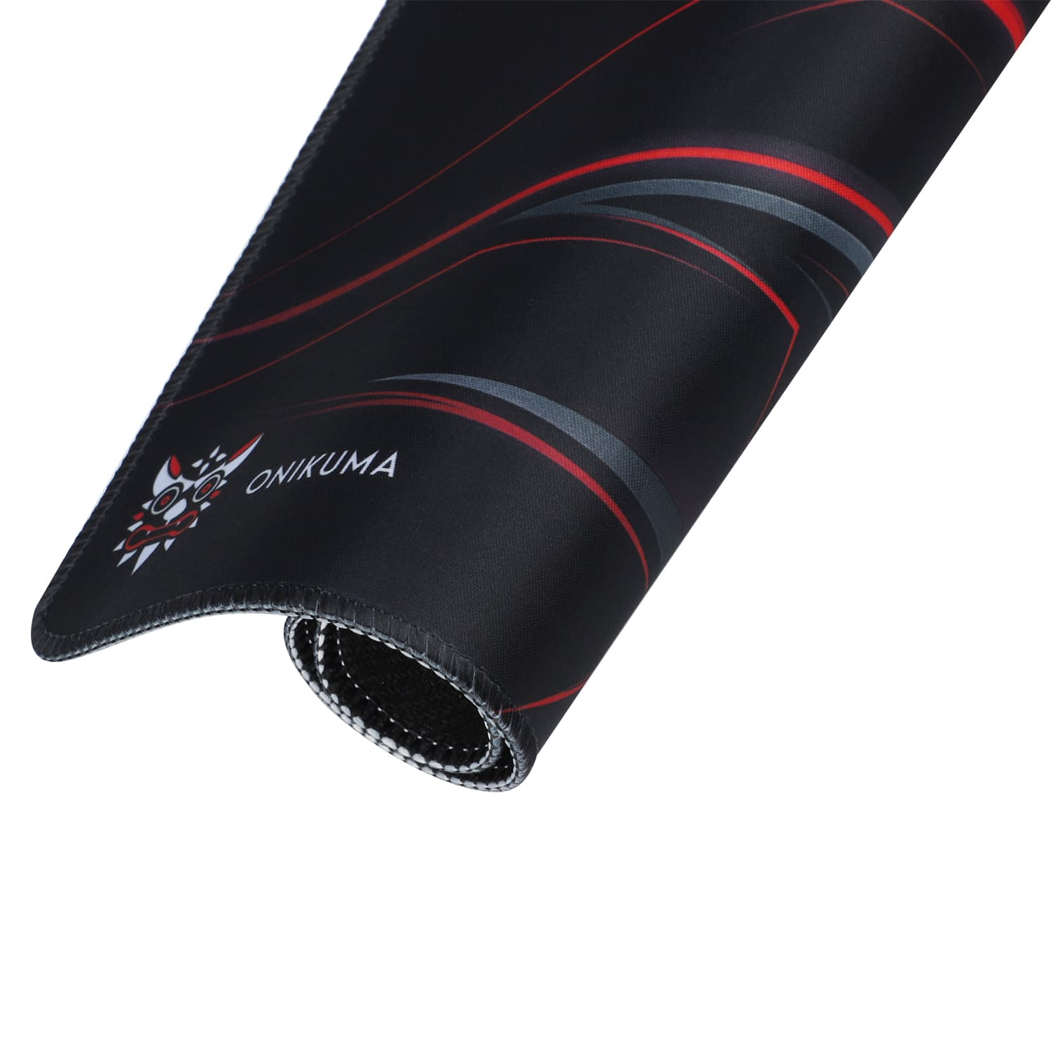 ONIKUMA G4 Large Gaming Mouse Pad 350x300x2mm - Black/Red Non-Slip Surface for PC, Laptop, Esports & Office Use