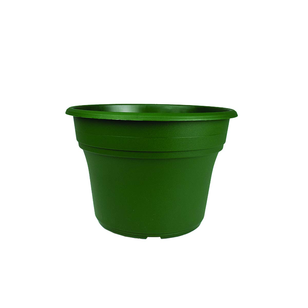 The HC Companies 14 Inch Round Plastic Planter - Decorative Outdoor Plant Pot with Drainage Hole for Flowers, Herbs & Succulents | Perfect for Patio, Garden & Home Decor (Green)