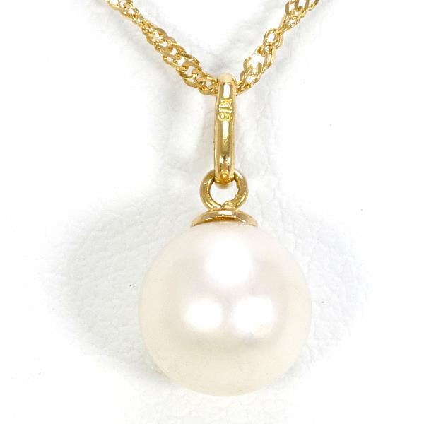 18K Yellow Gold Pearl Necklace for Women - Elegant Luxury Jewelry Gift for Birthday, Anniversary & Wedding - Perfect for Formal Events & Special Occasions