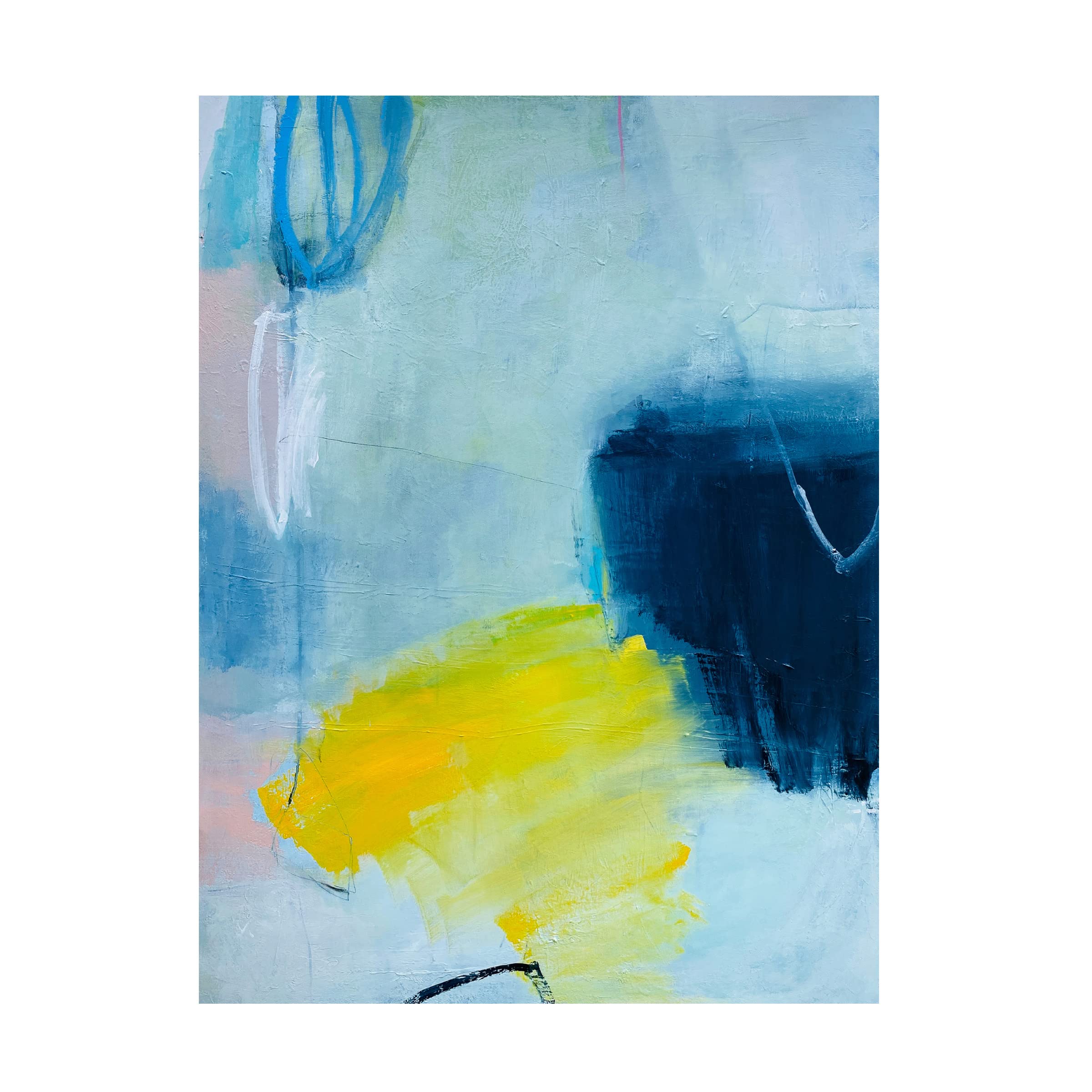 Trademark Fine Art 'The Silence' Canvas Wall Art by Mila Apperlo - Modern Abstract Painting for Living Room, Bedroom & Office Decor