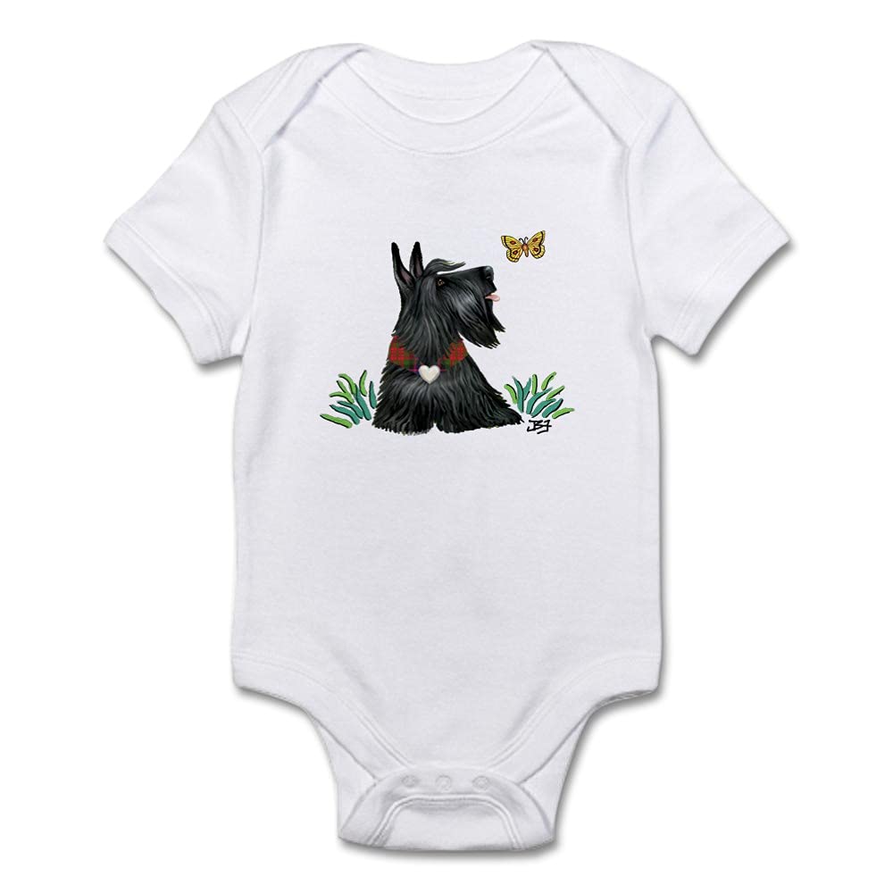 Scotty & Butterfly Infant Bodysuit - Cute Baby Onesie for Boys & Girls | Perfect for Newborn Photos, Daycare & Family Outings