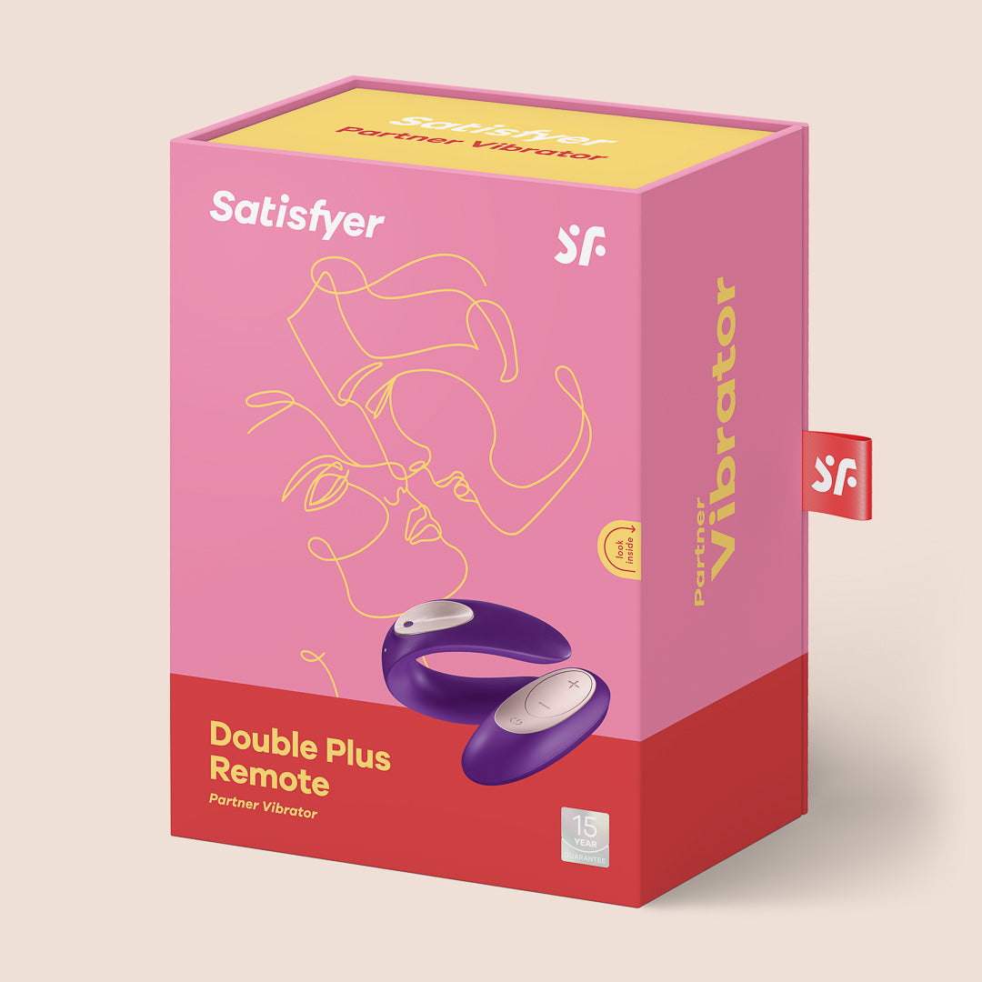 Satisfyer Double Plus Remote - Rechargeable Dual Stimulation Vibrator for Vaginal & Clitoral Pleasure | Wireless App Control | Perfect for Couples Play & Solo Intimate Moments