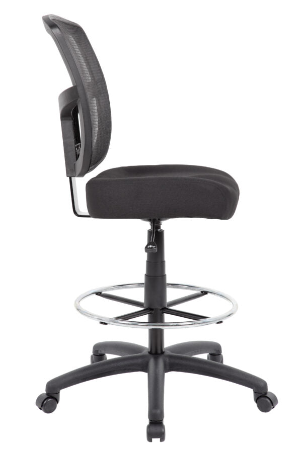 Boss Contract Mesh Drafting Stool B16021 - Adjustable Height Office Chair for Architects & Designers - Perfect for Drafting Tables, Studios & Home Offices