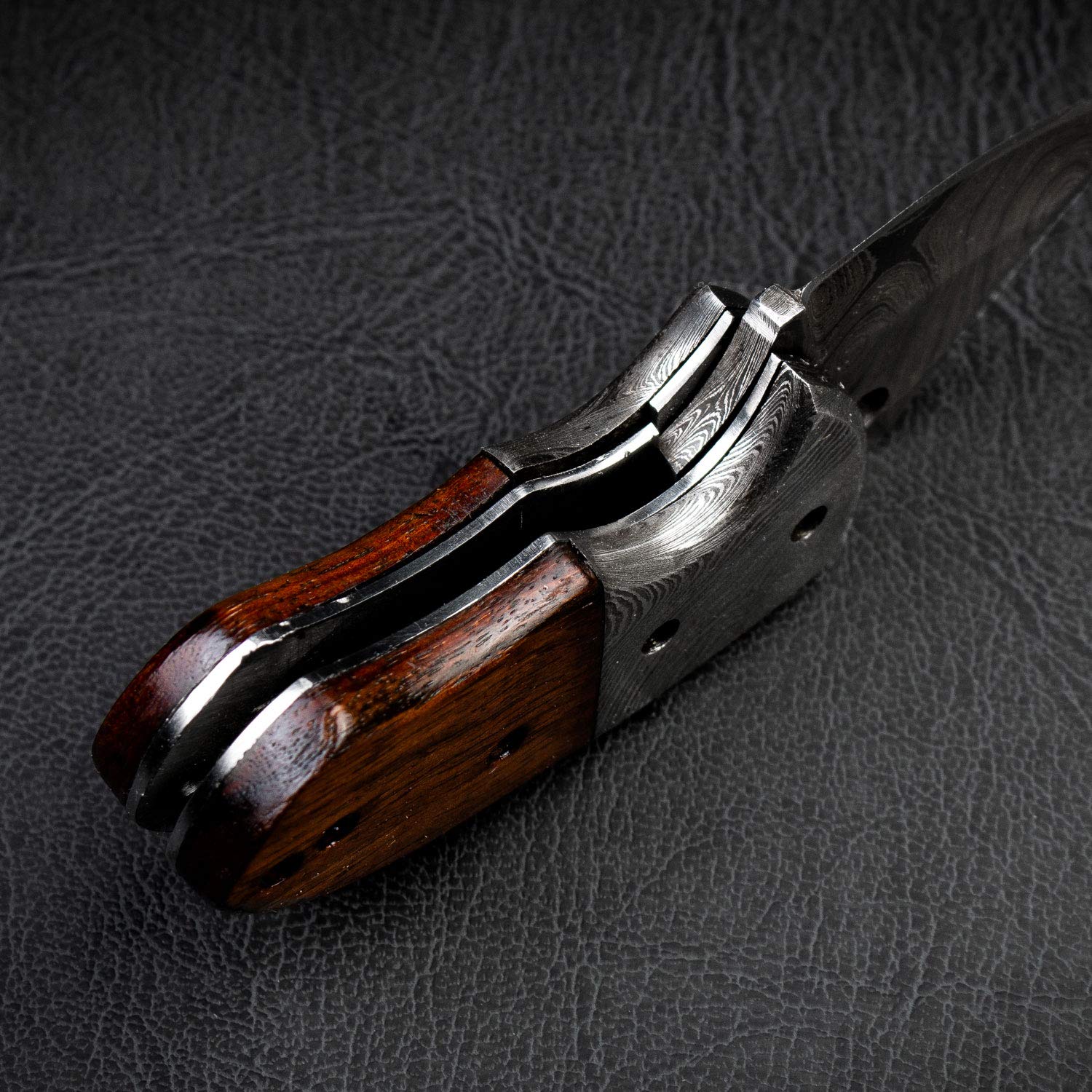 Forseti Steel Lightoller Damascus Steel EDC Folding Knife - Premium Pocket Knife for Outdoor, Camping, Hiking & Everyday Carry