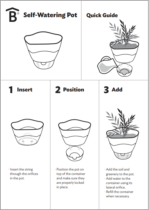 Self Watering Plant Pots for Indoor & Outdoor Use - Automatic Watering System for Healthy Plants - Perfect for Home, Office, Garden, and Balcony Decor