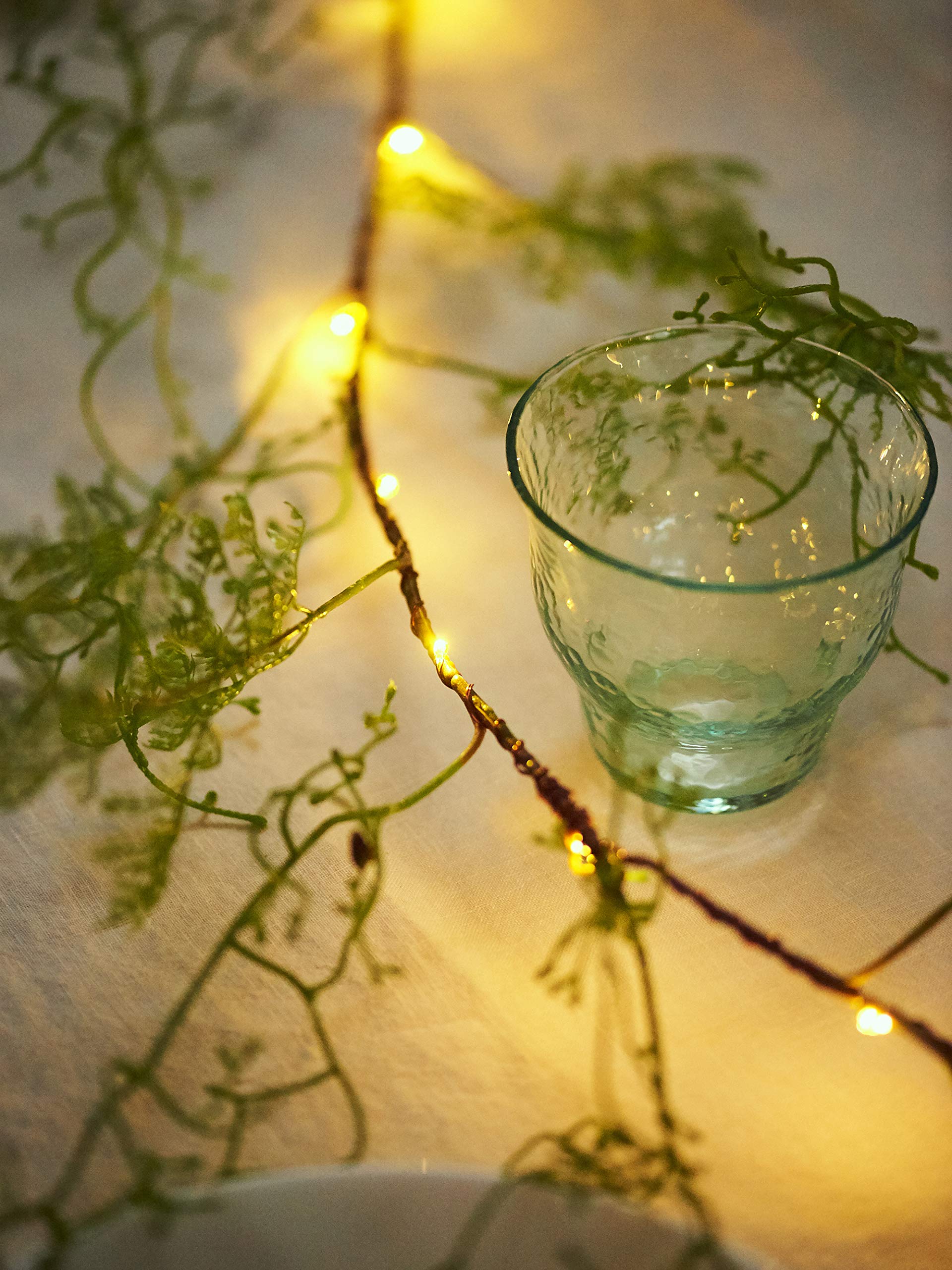 St. Patrick's Day Decorations - Battery Operated Green Fern Garland with LED Lights for Bedroom, Party & Home Decor | Perfect for Saint Patrick's Day Celebrations, Irish Themed Events & Festive Home Lighting