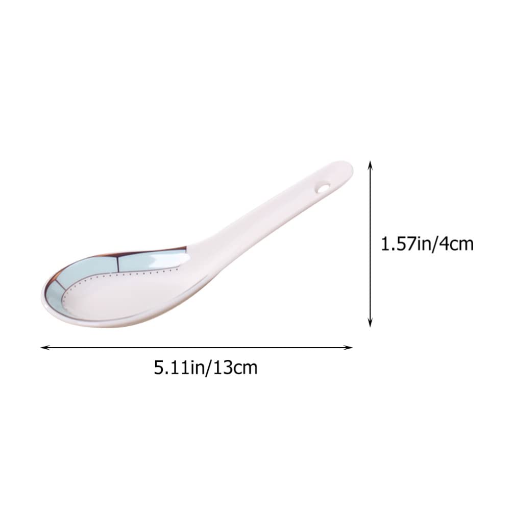10 Pcs Ceramic Small Spoons - Elegant Kitchen Flatware Set for Soup, Rice & Desserts - Perfect for Home Dining, Restaurants & Gift Giving