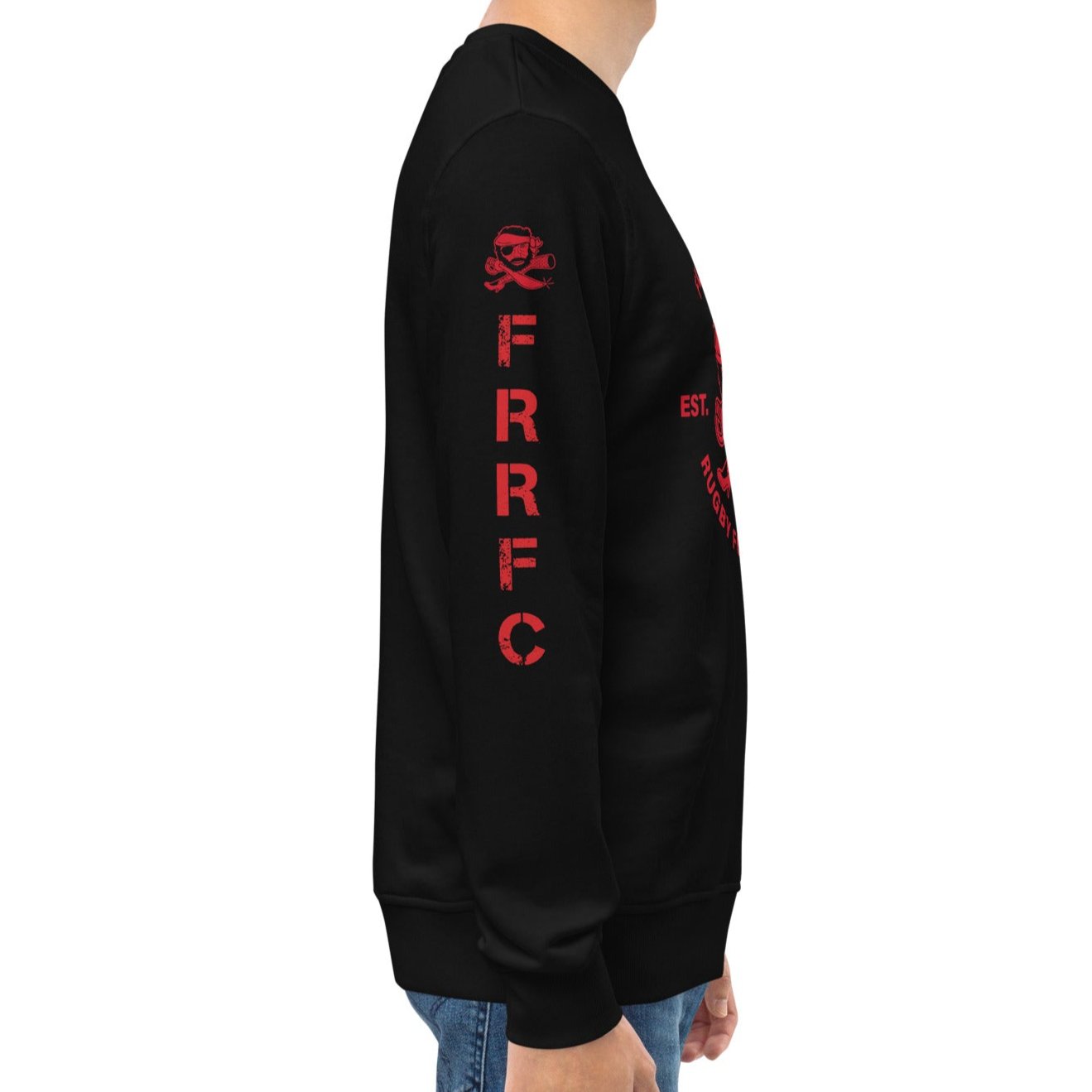 Flint Rogues RFC Retro Vintage Crewneck Sweatshirt | Men's & Women's Casual Pullover | 90s Streetwear Style for Everyday Wear & Urban Fashion