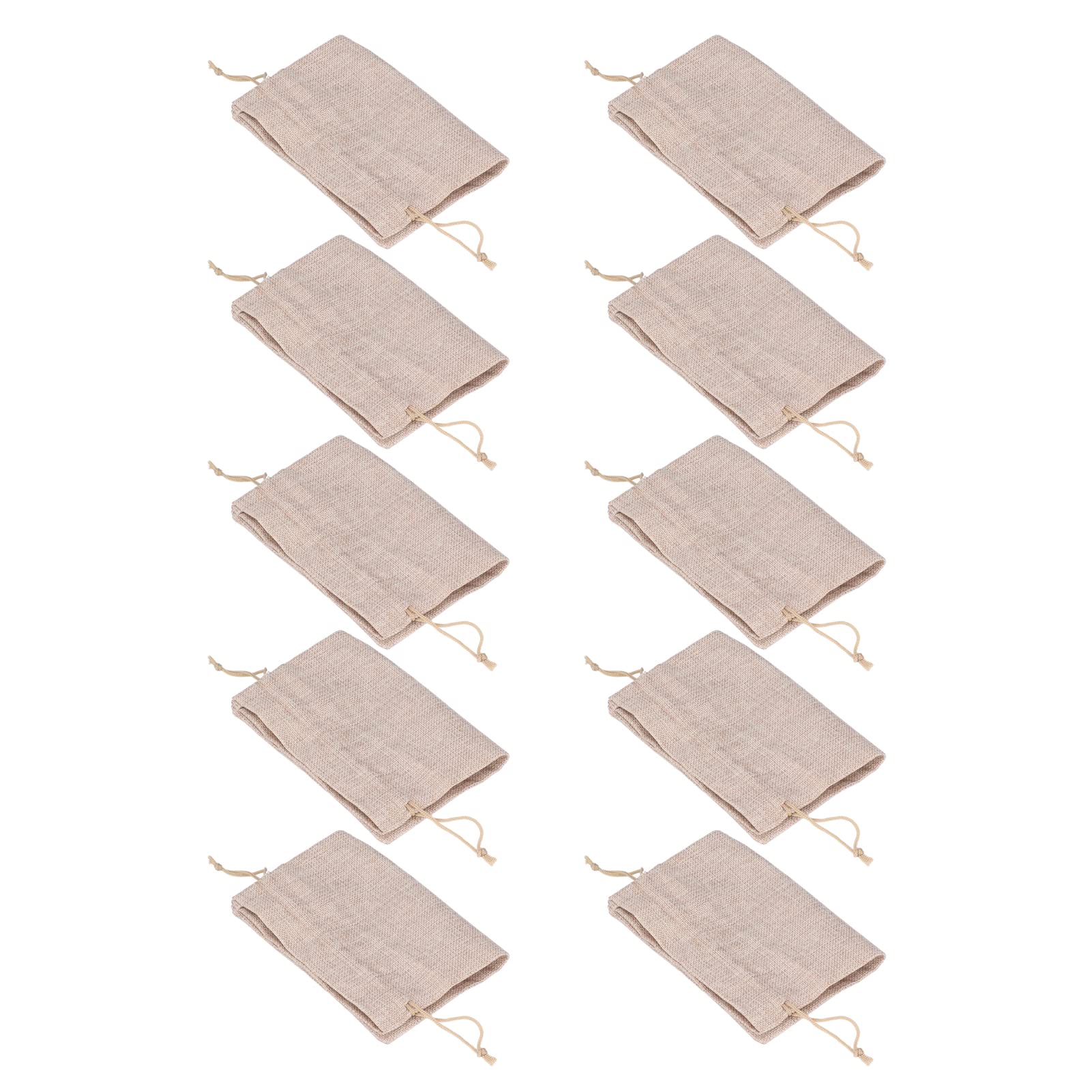 Organic Cotton Linen Reusable Storage Bags - 10 Pack Eco-Friendly Multi-Purpose Food Bags for Bread, Tea Leaves, Snacks & Produce - Perfect for Kitchen, Picnics & Zero Waste Lifestyle